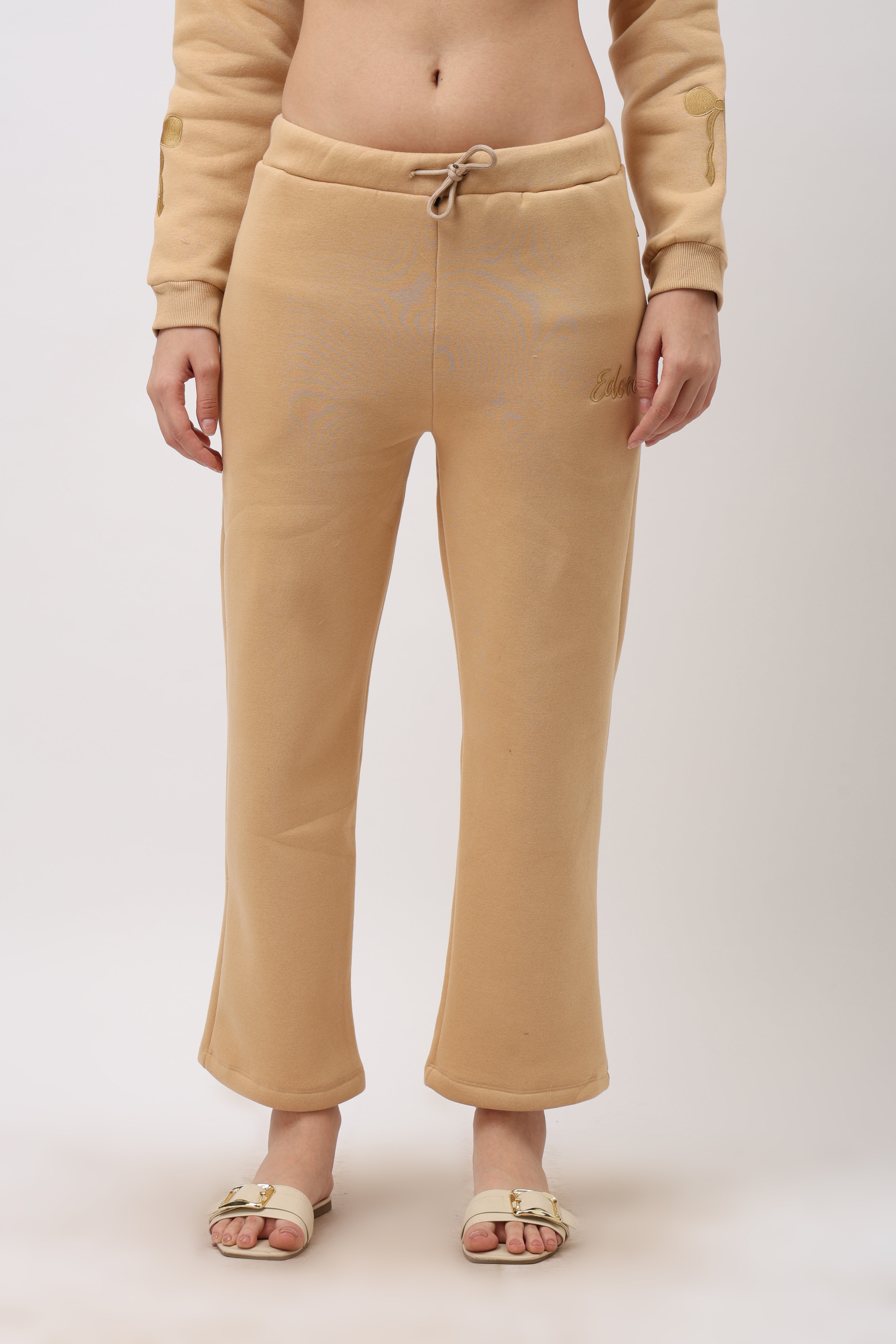 Cora Beige Straight Fit Pyjama