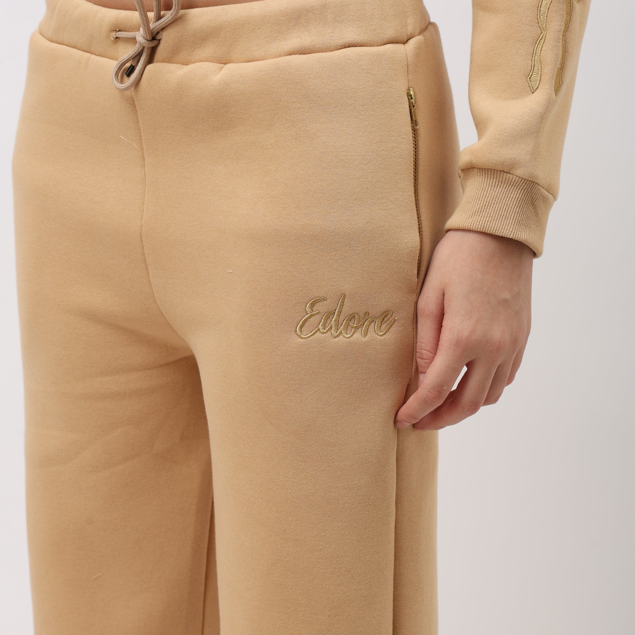 Cora Beige Straight Fit Pyjama