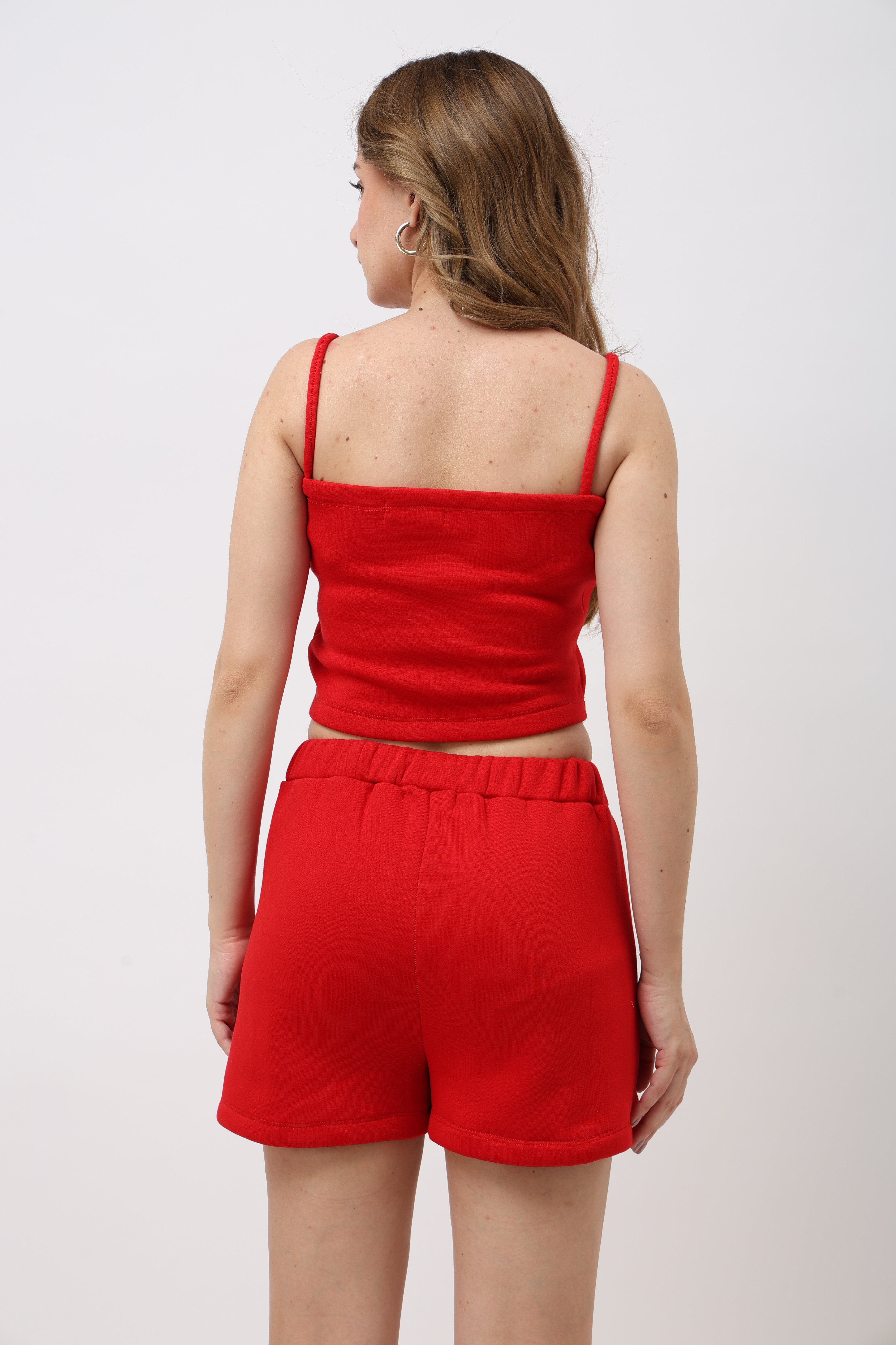 Lune Red Cami Crop Top