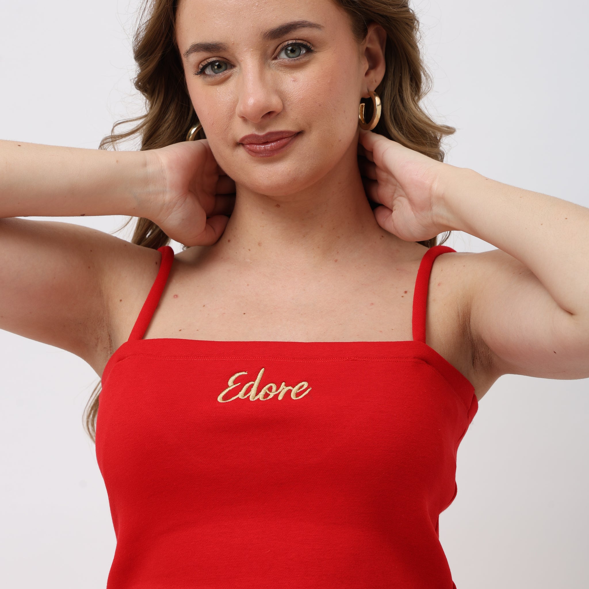 Lune Red Cami Crop Top