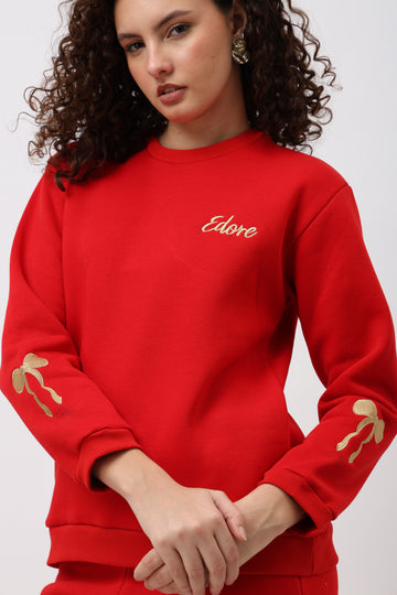 Elara Red Sweatshirt