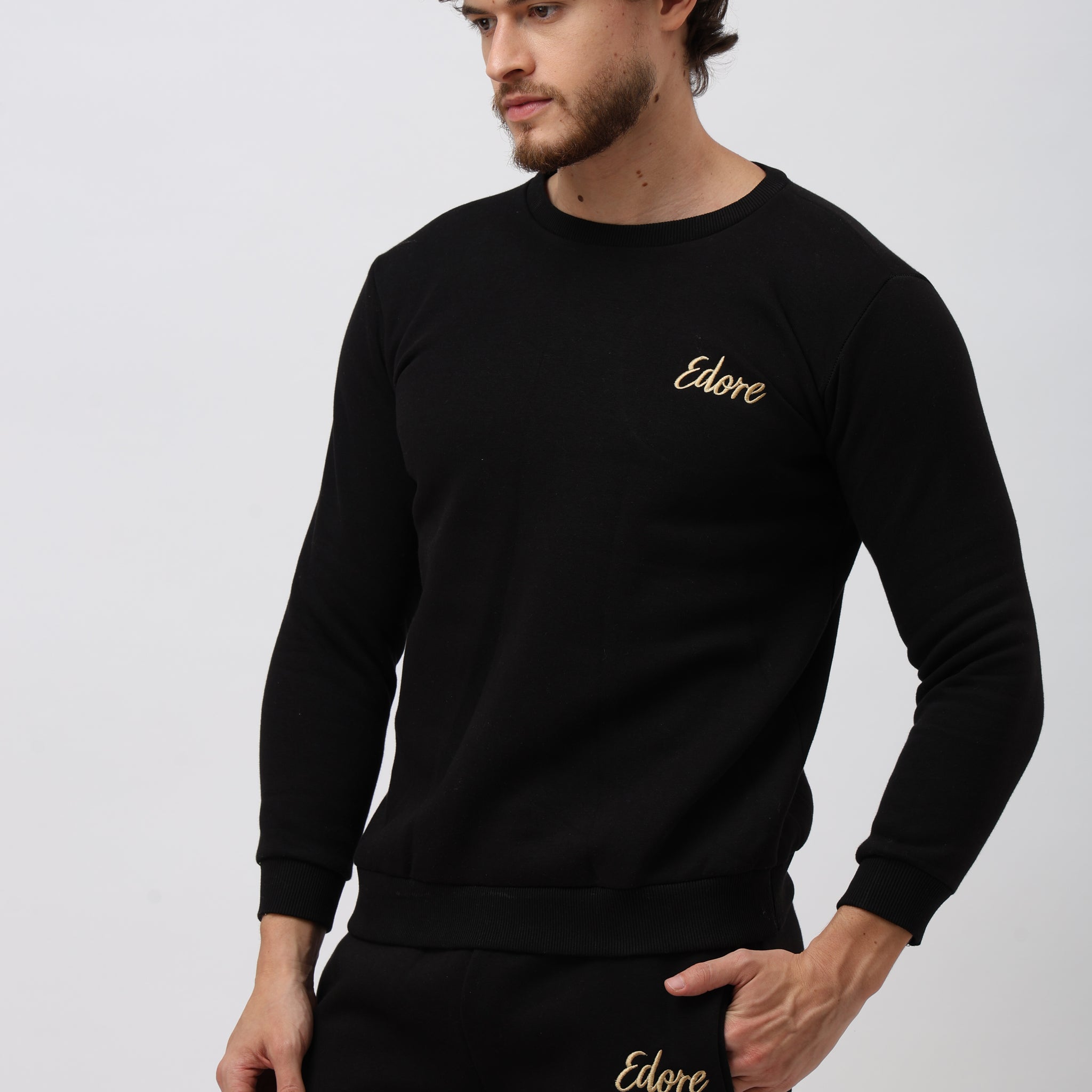Eron Unisex Black Sweatshirt