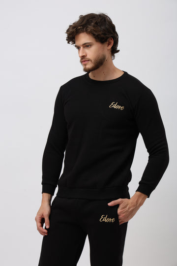 Eron Unisex Black Sweatshirt