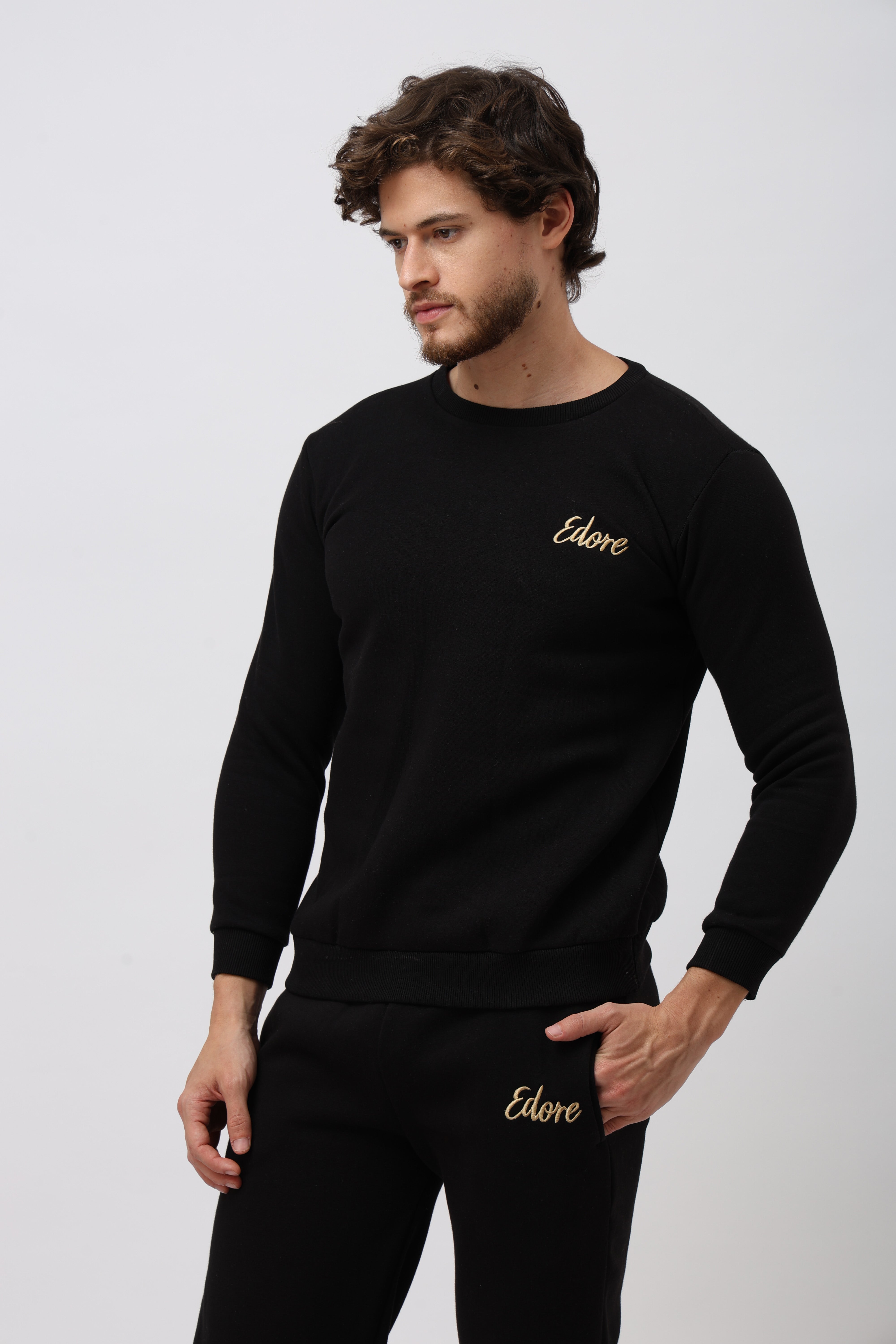 Eron Unisex Black Sweatshirt