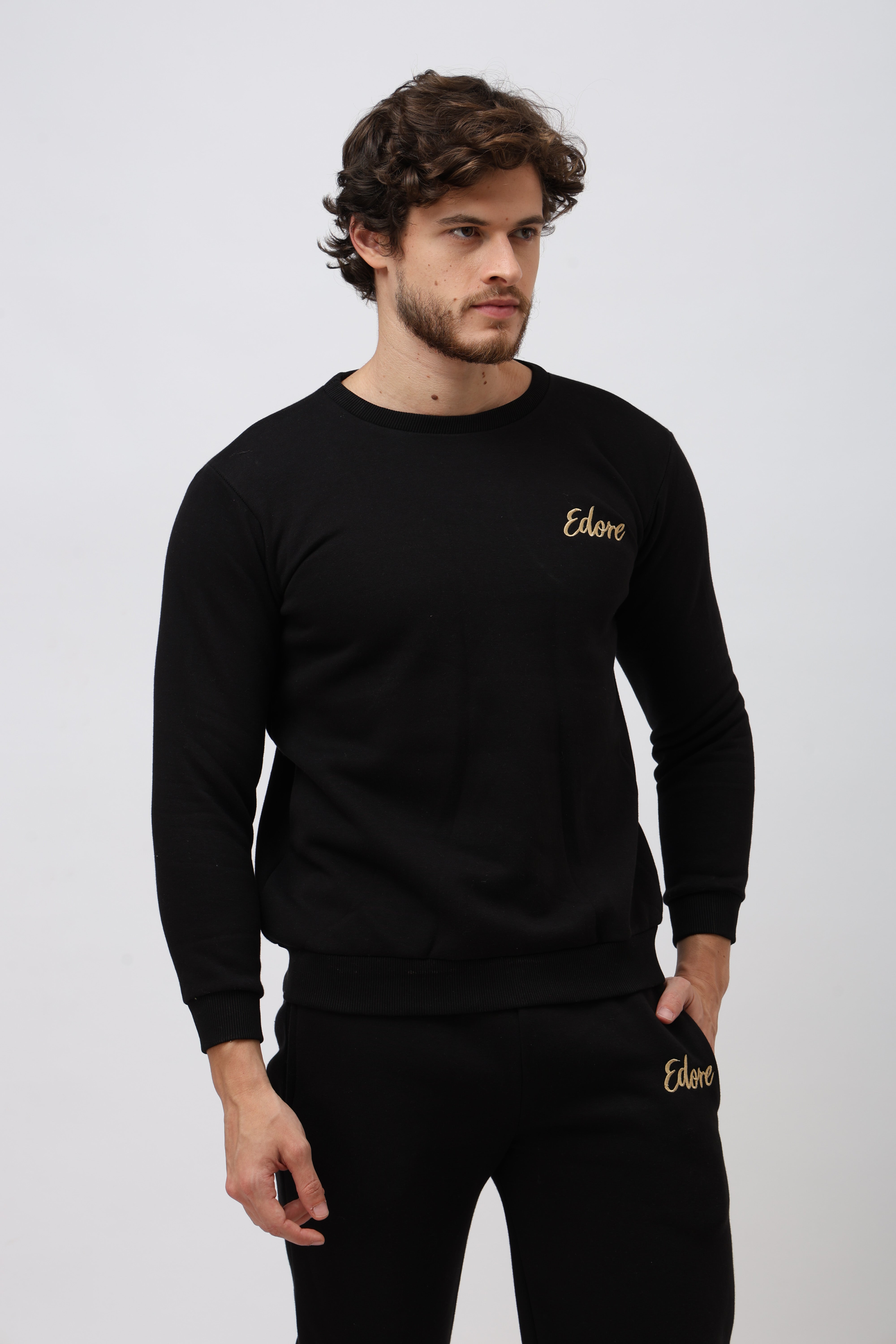 Eron Unisex Black Sweatshirt
