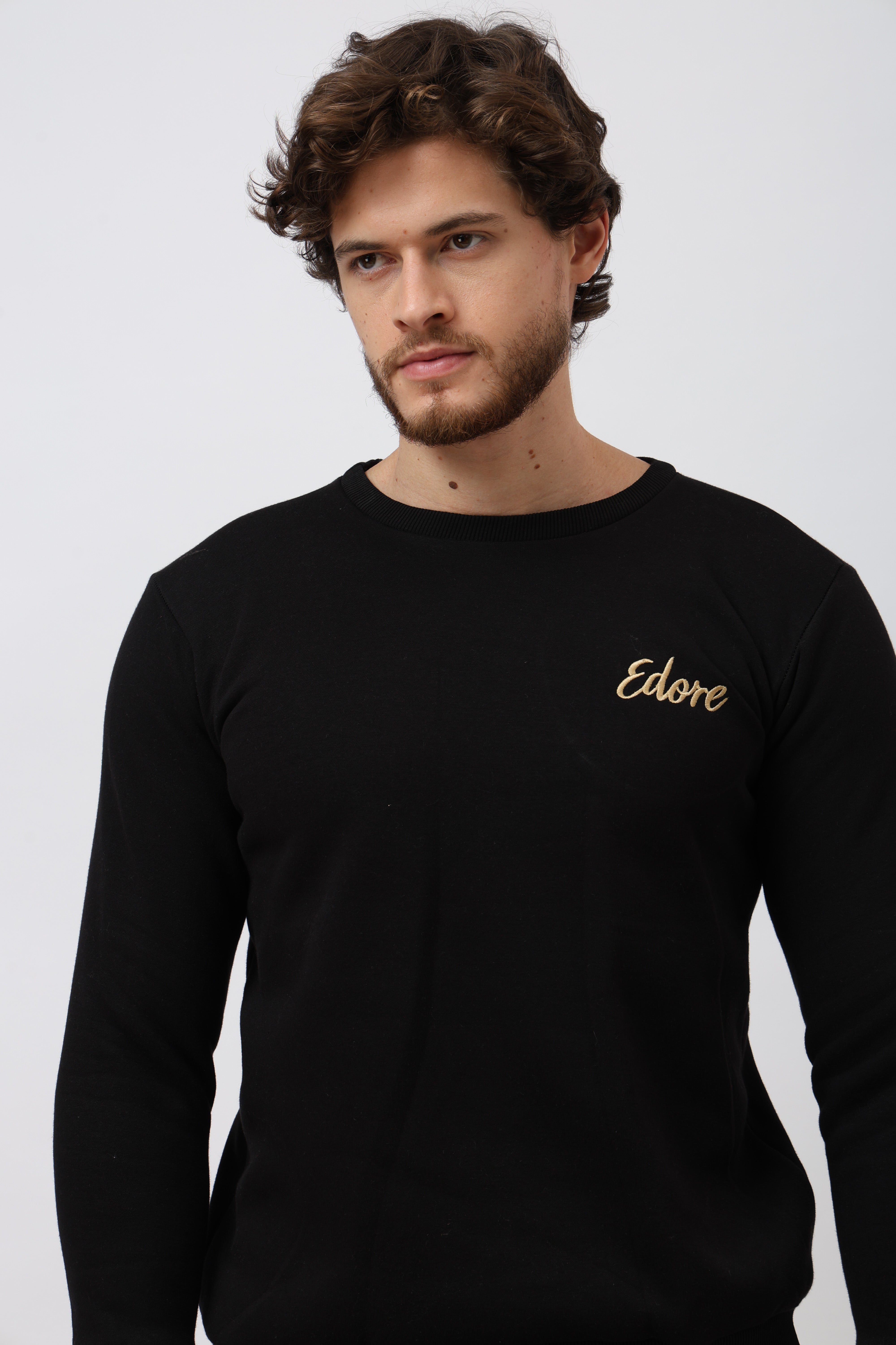 Eron Unisex Black Sweatshirt