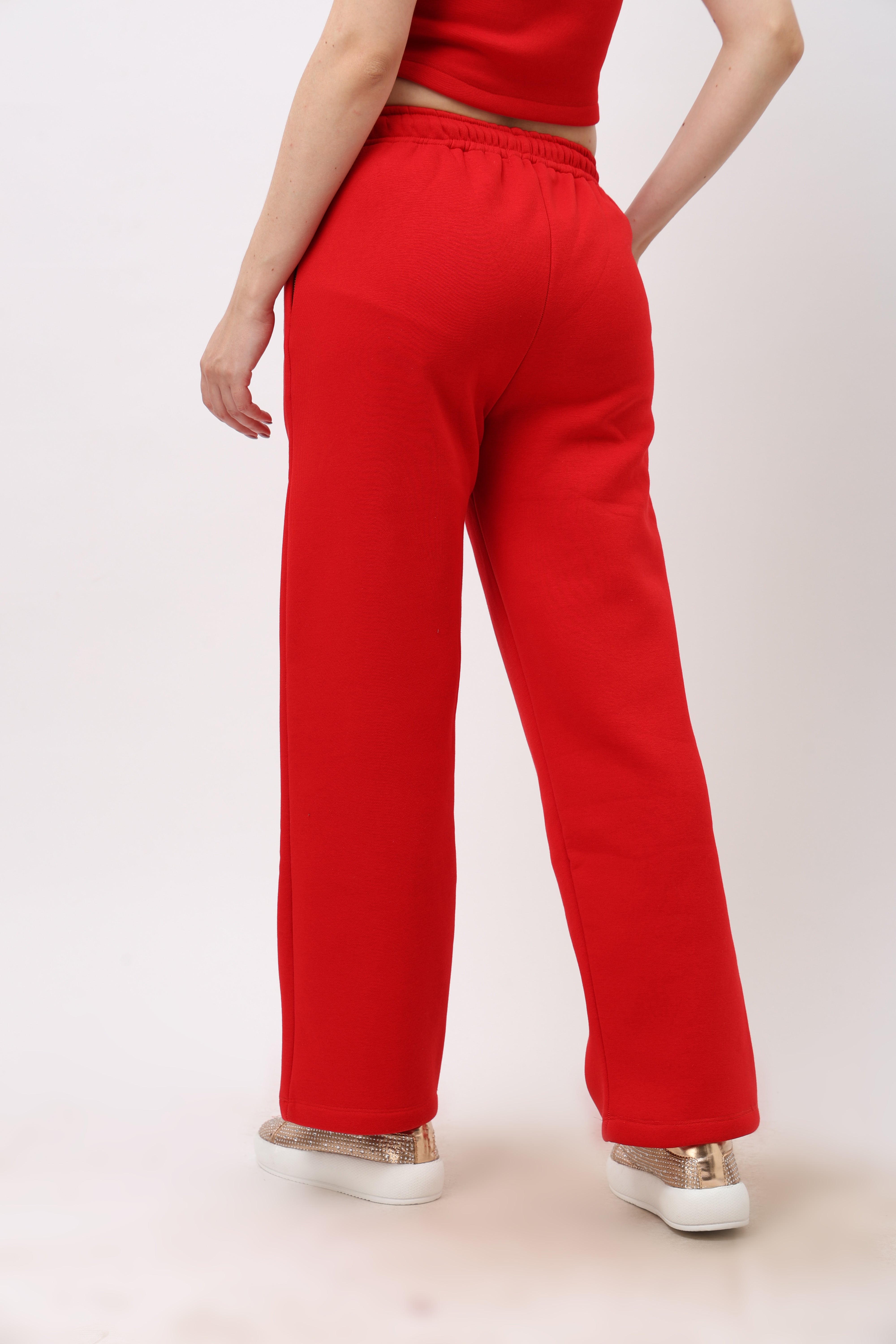 Cora Red Straight Fit Pyjama
