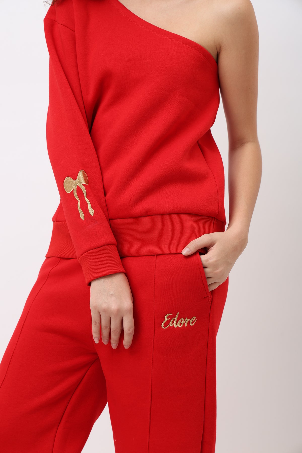 Elior One-Shoulder Sweatshirt