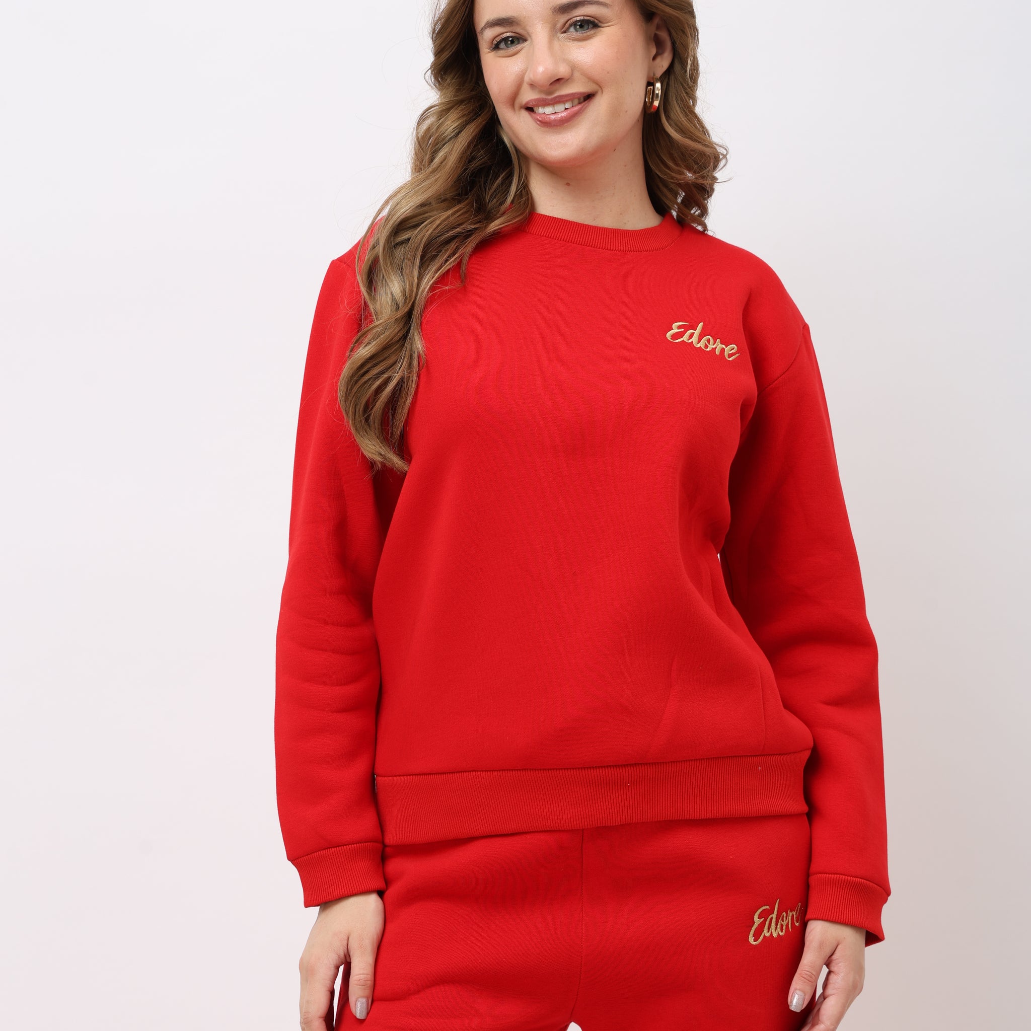Eron Unisex Red Sweatshirt