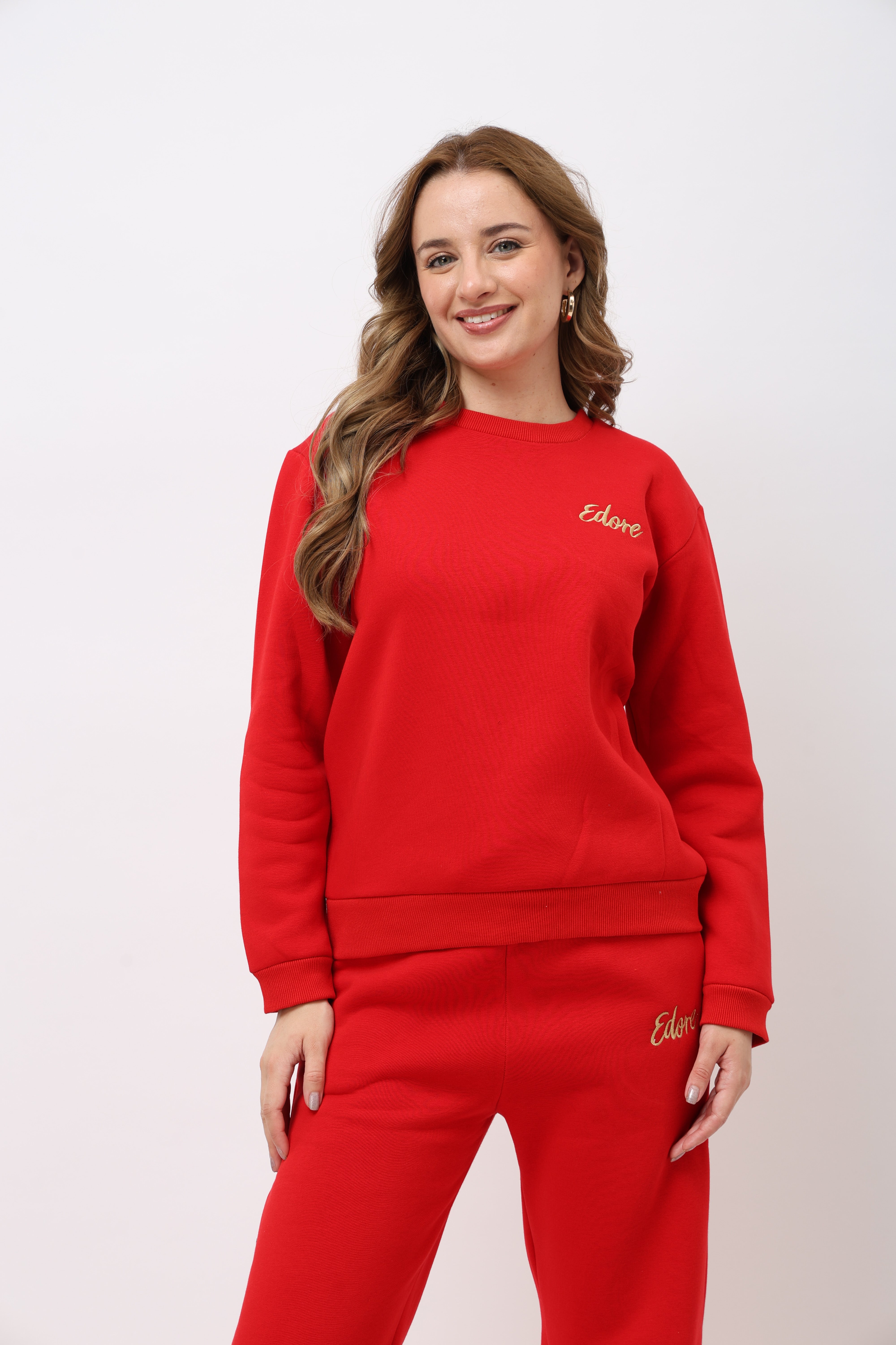 Eron Unisex Red Sweatshirt