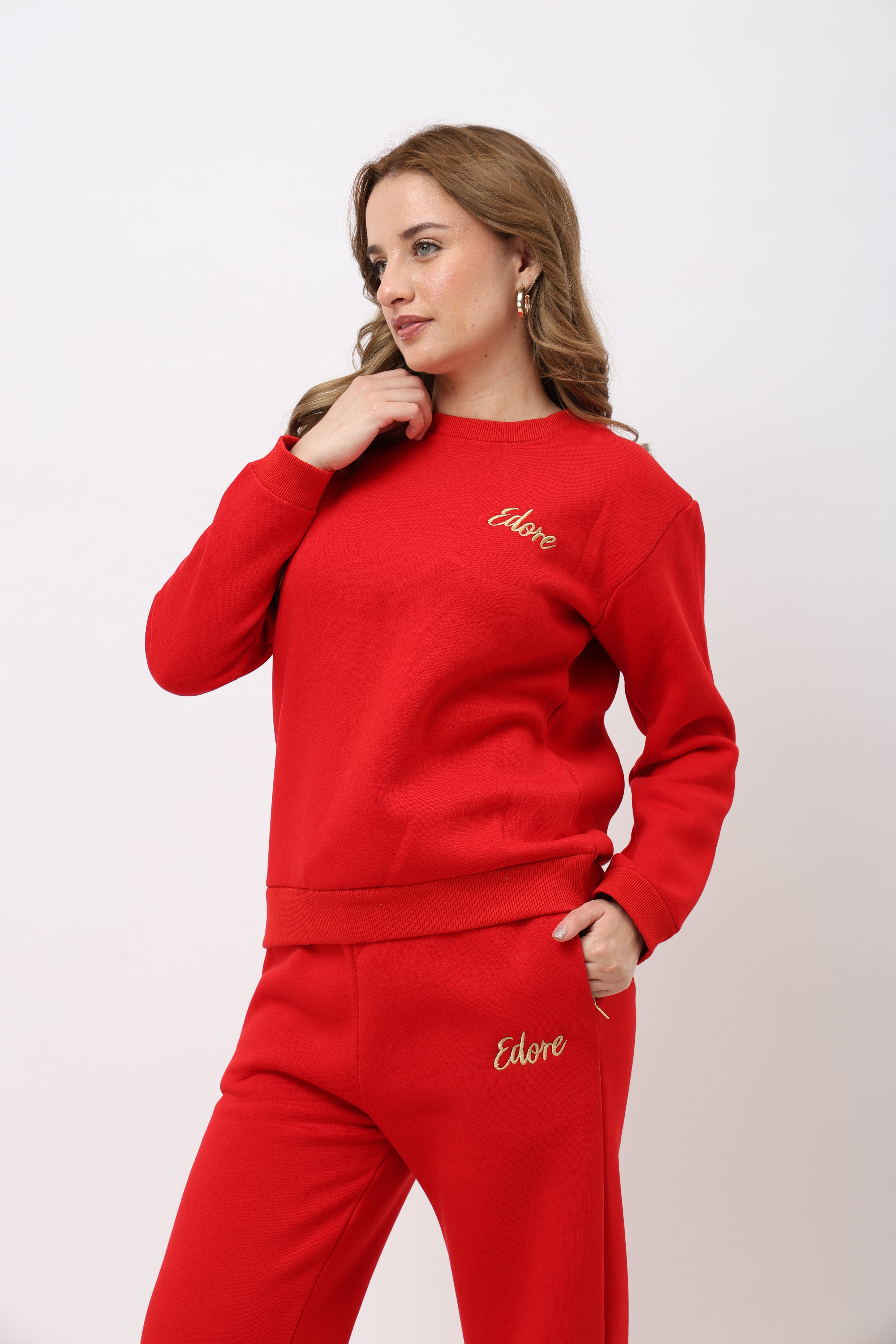 Eron Unisex Red Sweatshirt