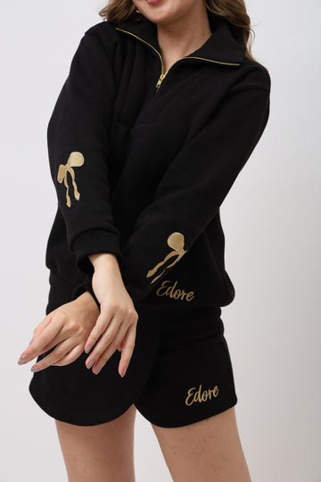 Elva Black Sweatshirt