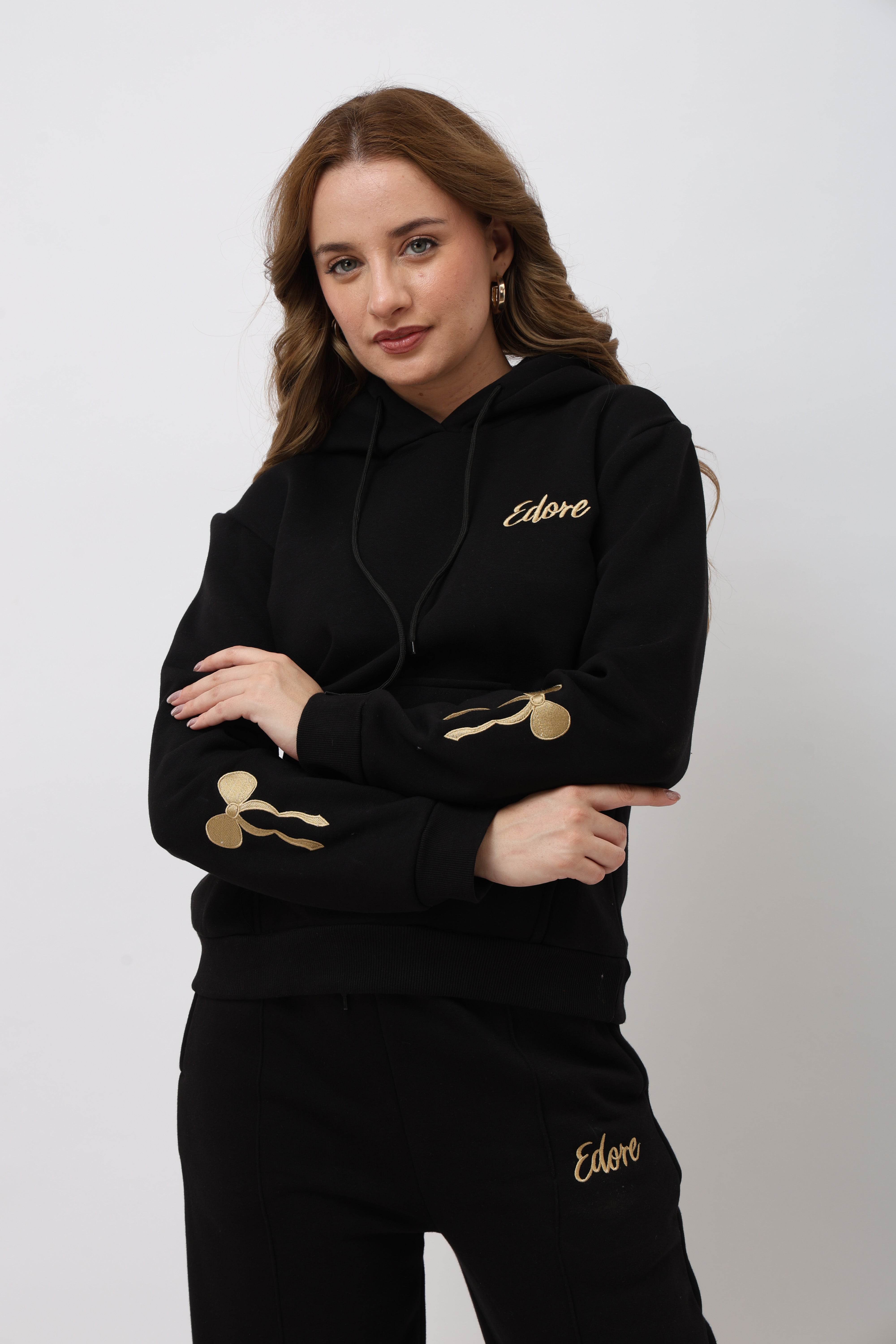 Rhea Black Bow Hoodie
