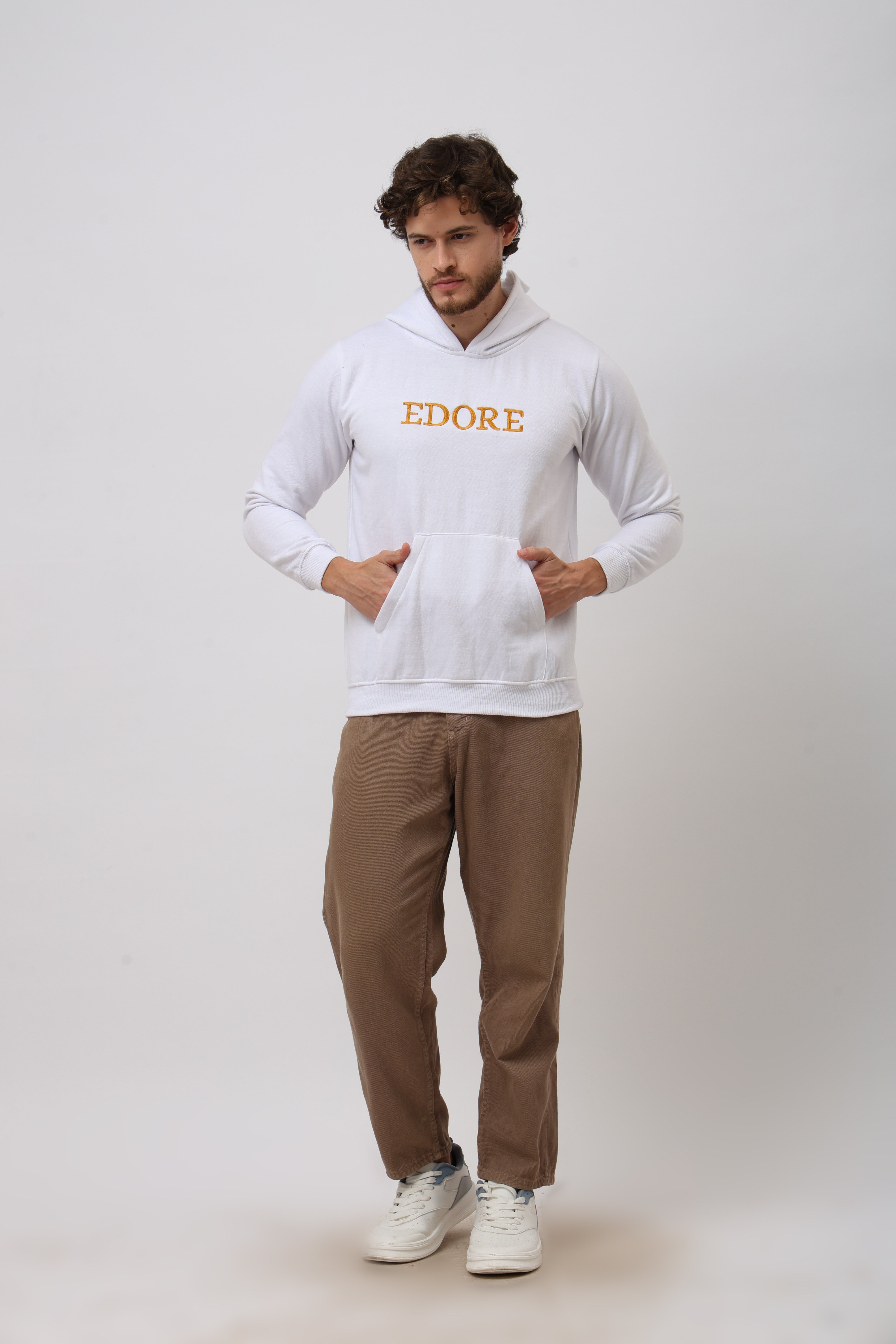 Unisex White Edore Hoodie