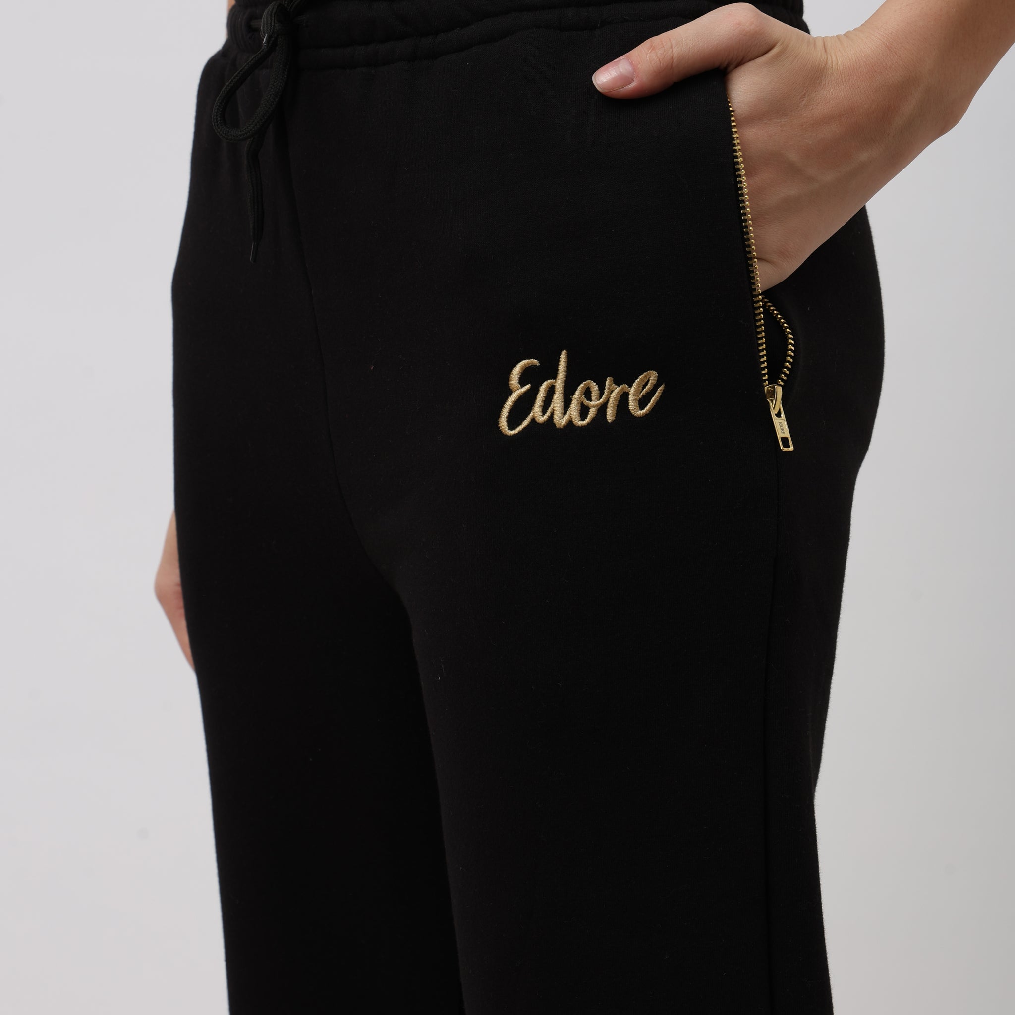 Cora Black Straight Fit Pyjama