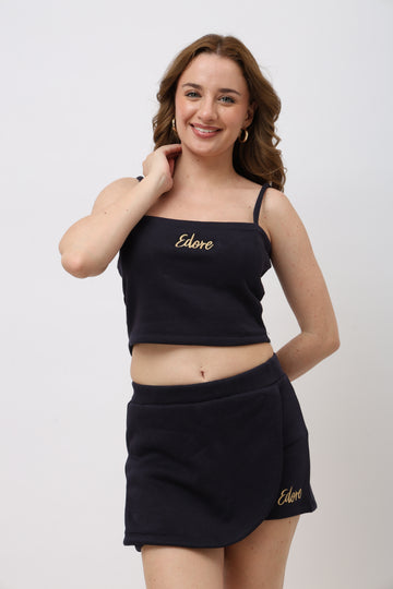 Aelis Navy Blue Co-ord Set