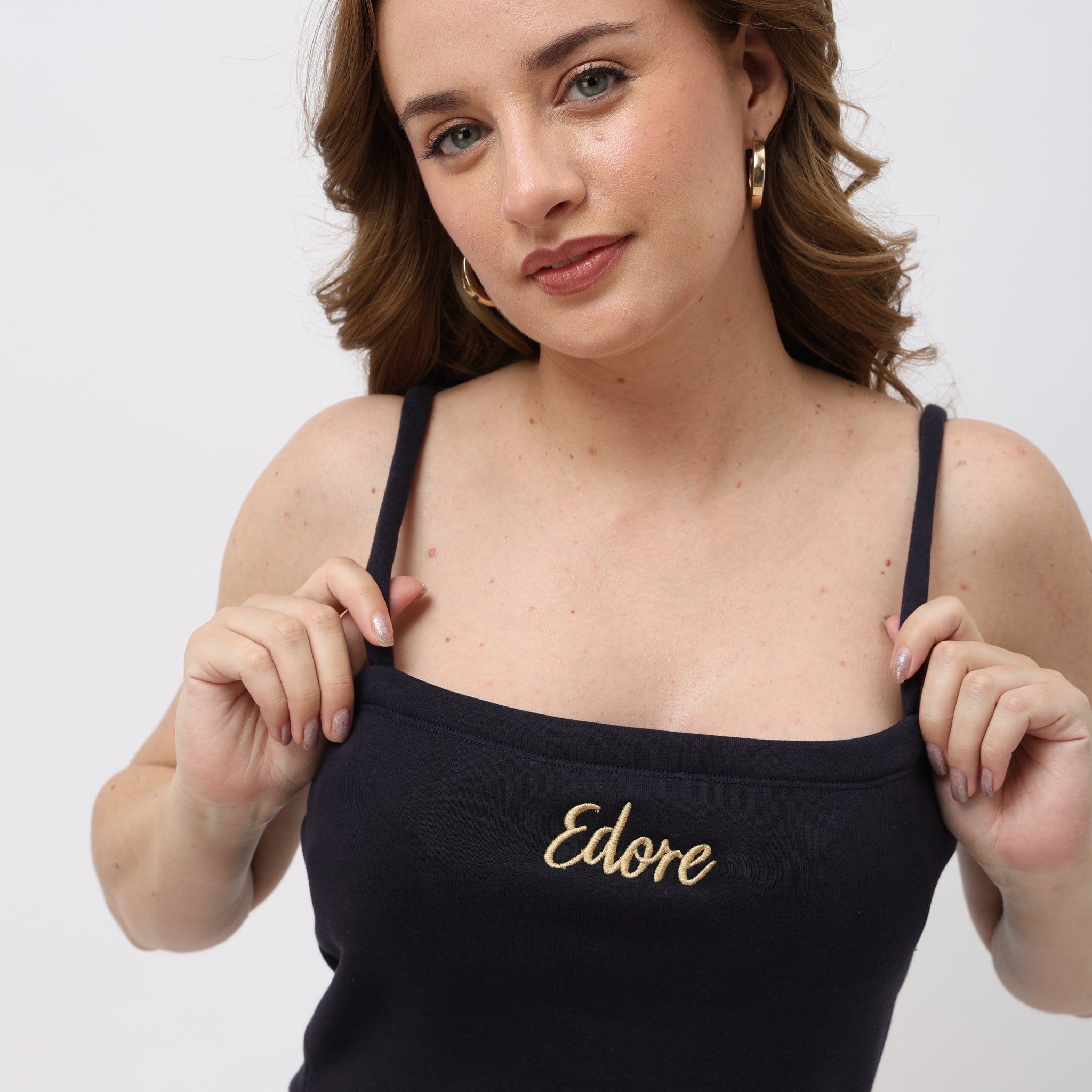 Lune Navy Blue Cami Crop Top