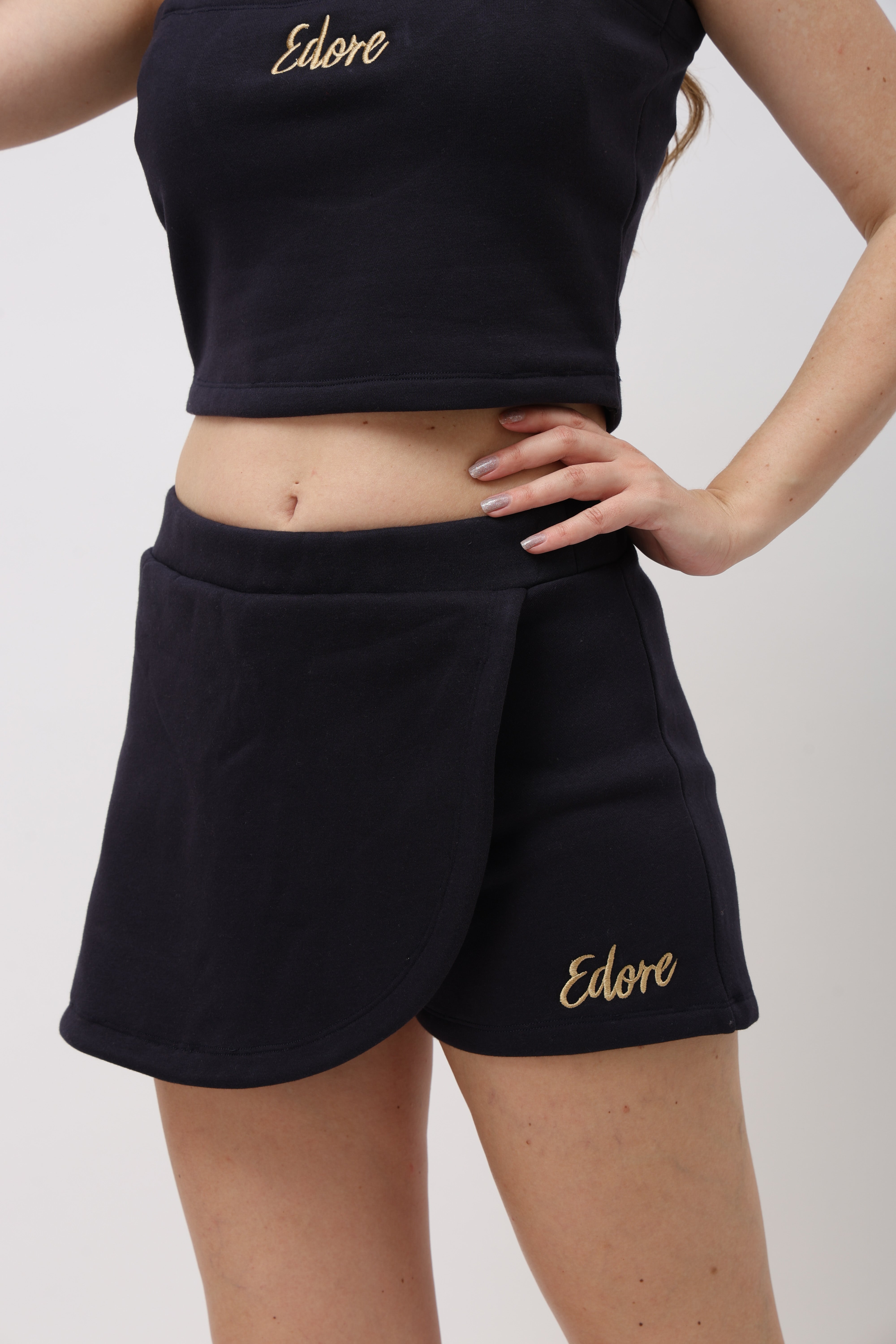 Lune Navy Blue Cami Crop Top