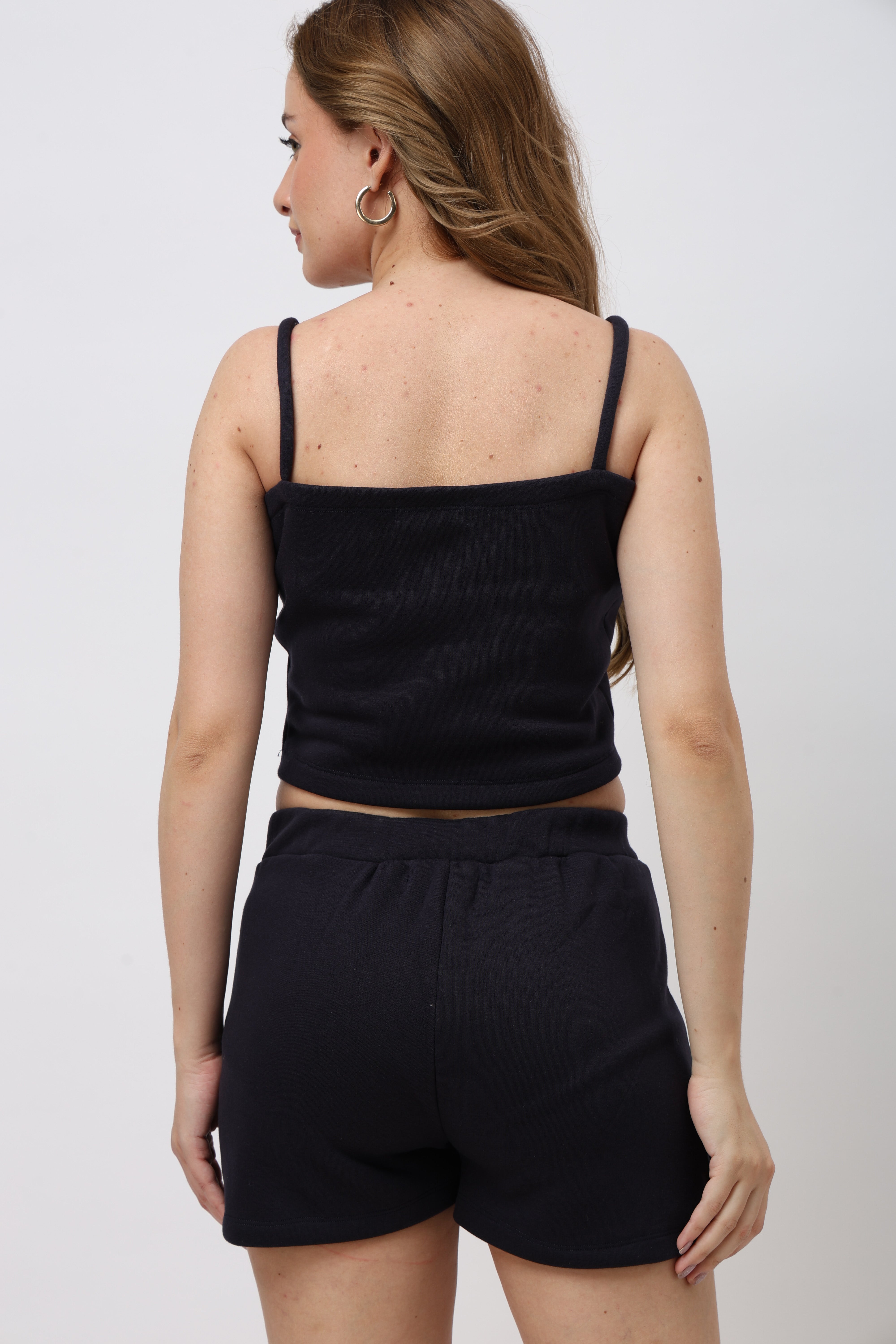 Lune Navy Blue Cami Crop Top