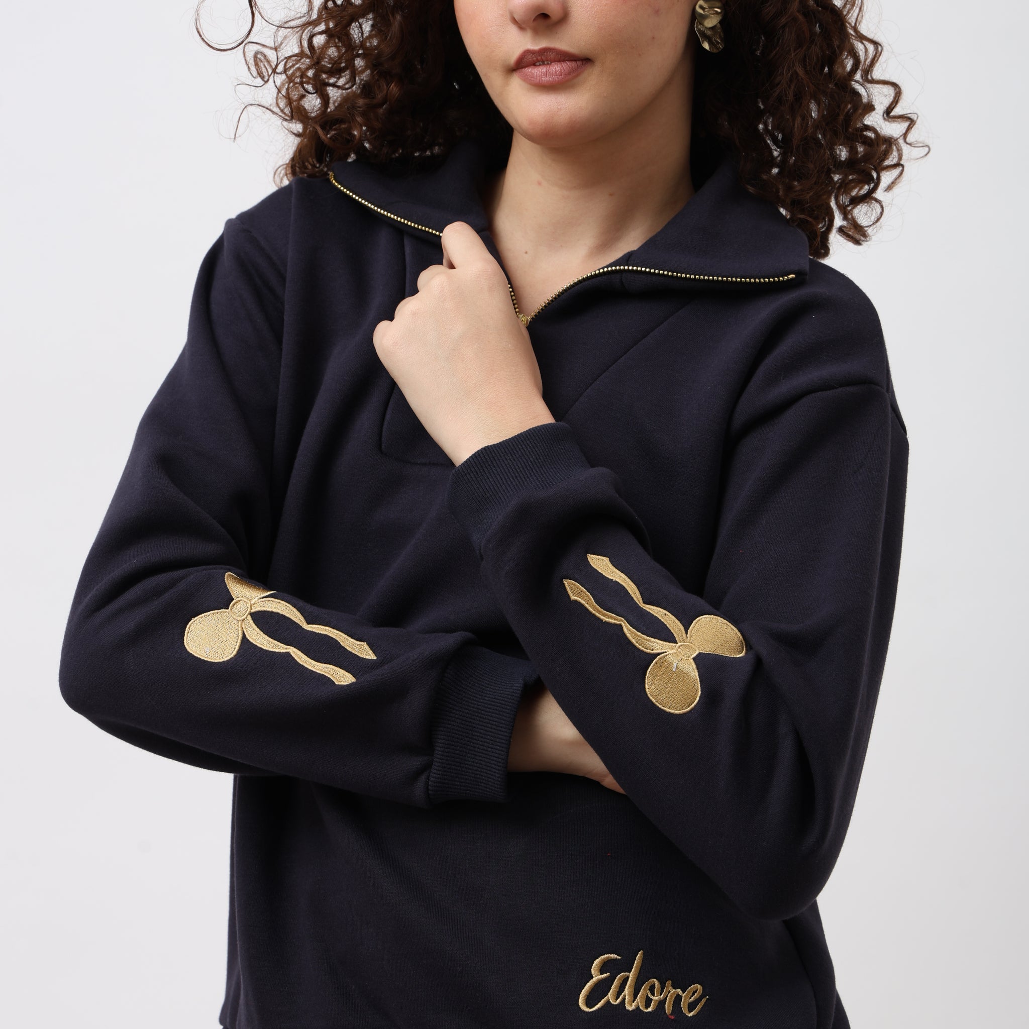 Elva Navy Blue Sweatshirt