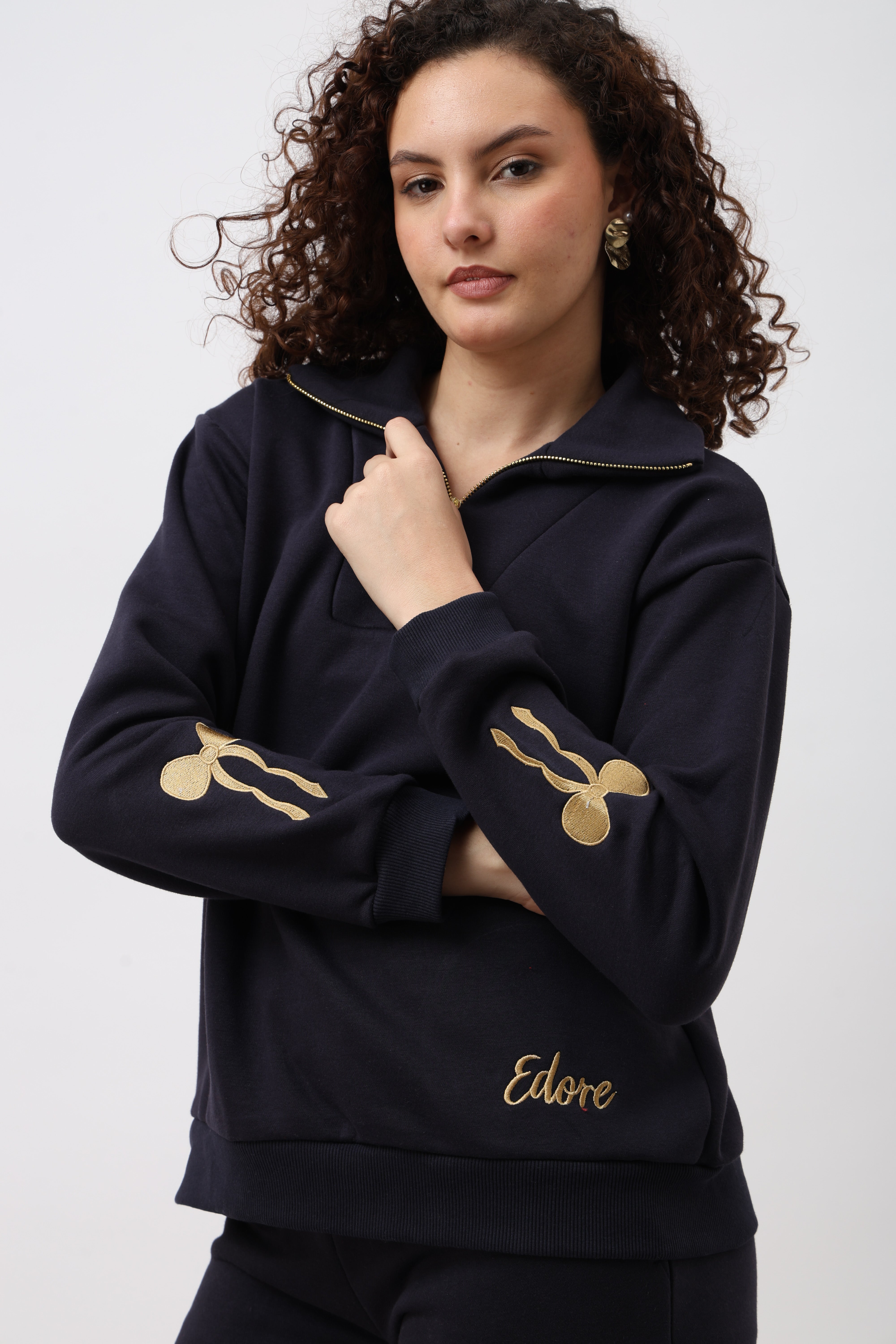 Elva Navy Blue Sweatshirt