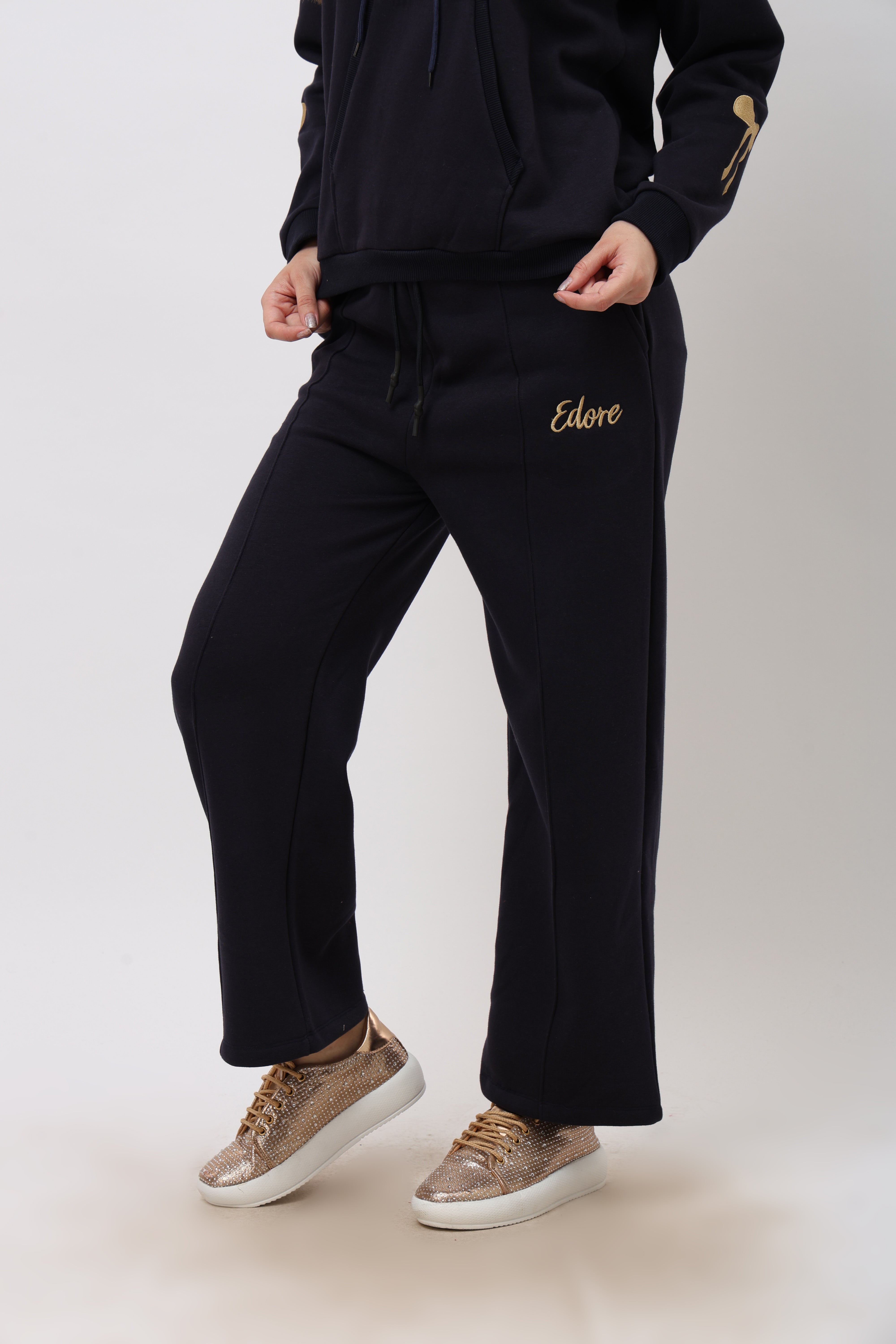 Isola Navy Blue Pintex Pyjama