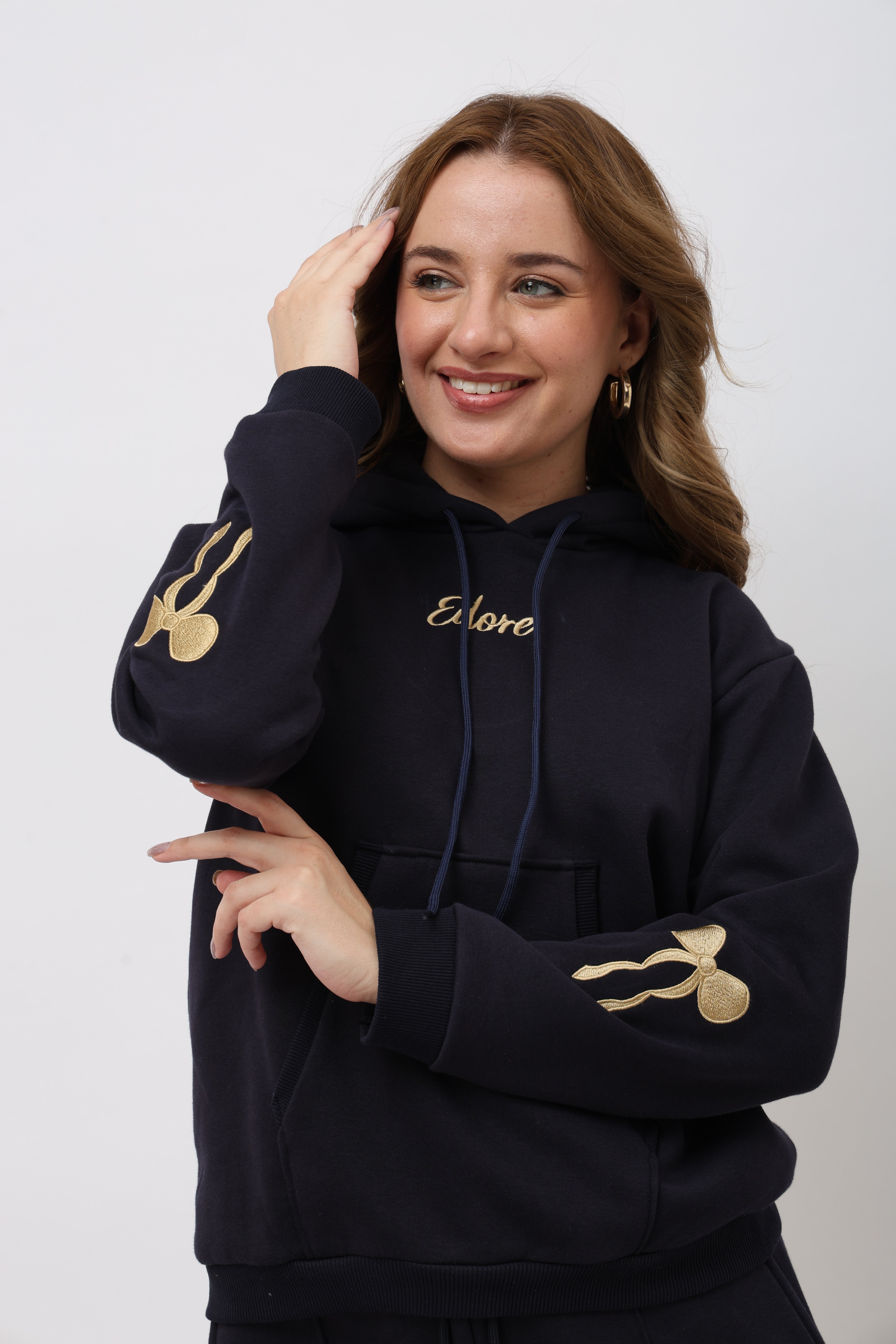 Isola Navy Blue Pintex Pyjama