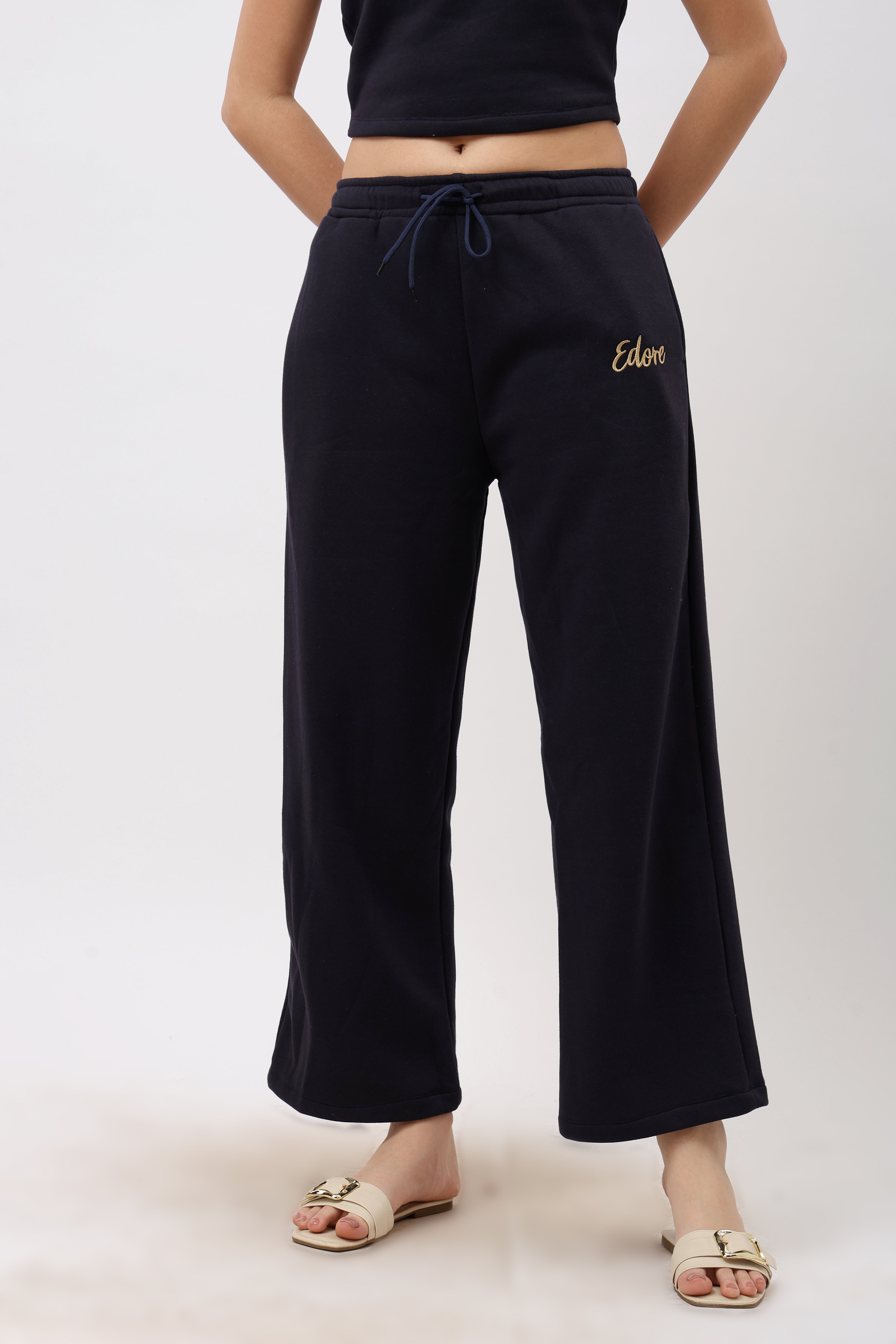 Kaia Navy Blue Relaxed Fit Pyjama