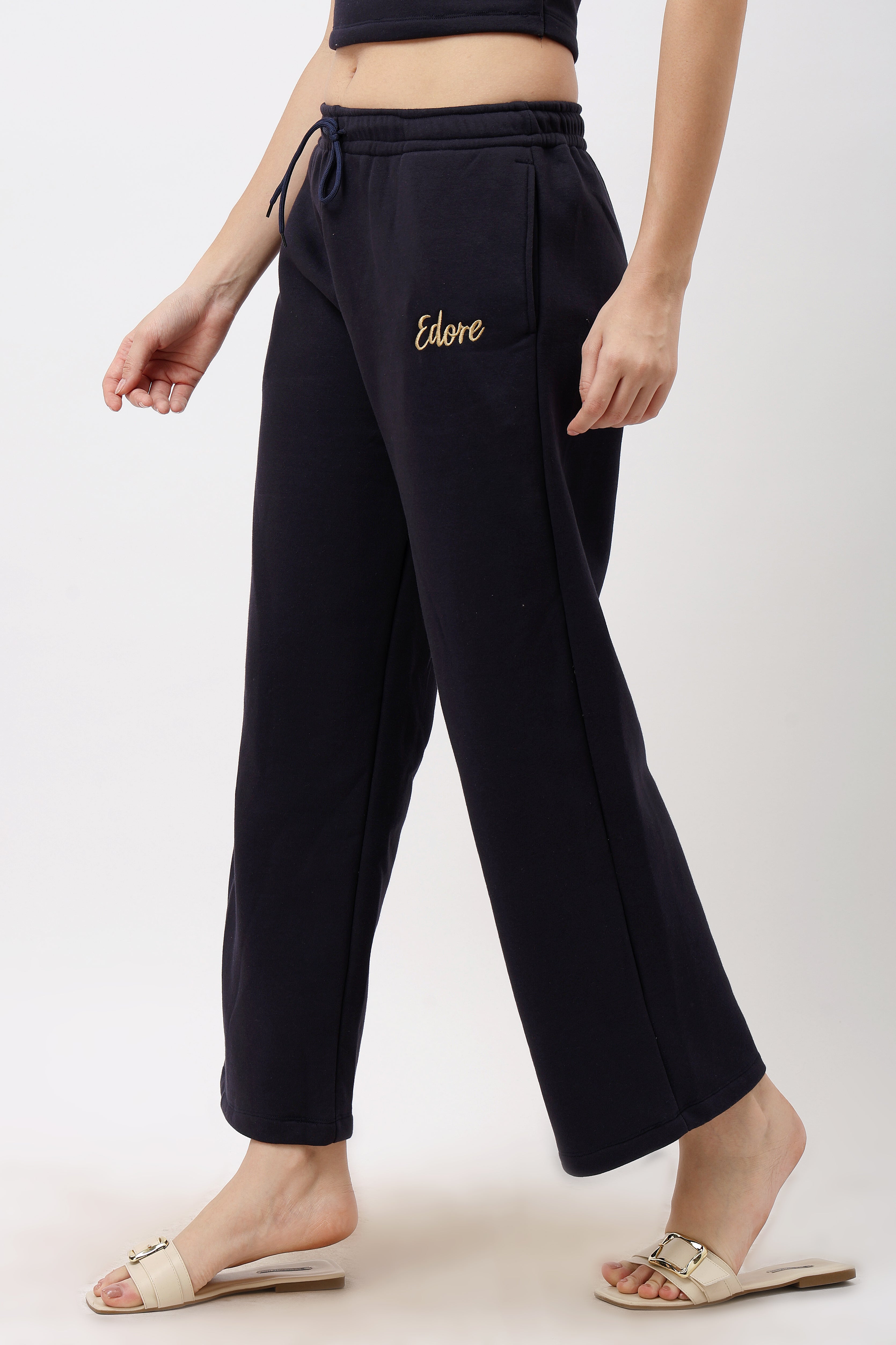 Kaia Navy Blue Relaxed Fit Pyjama