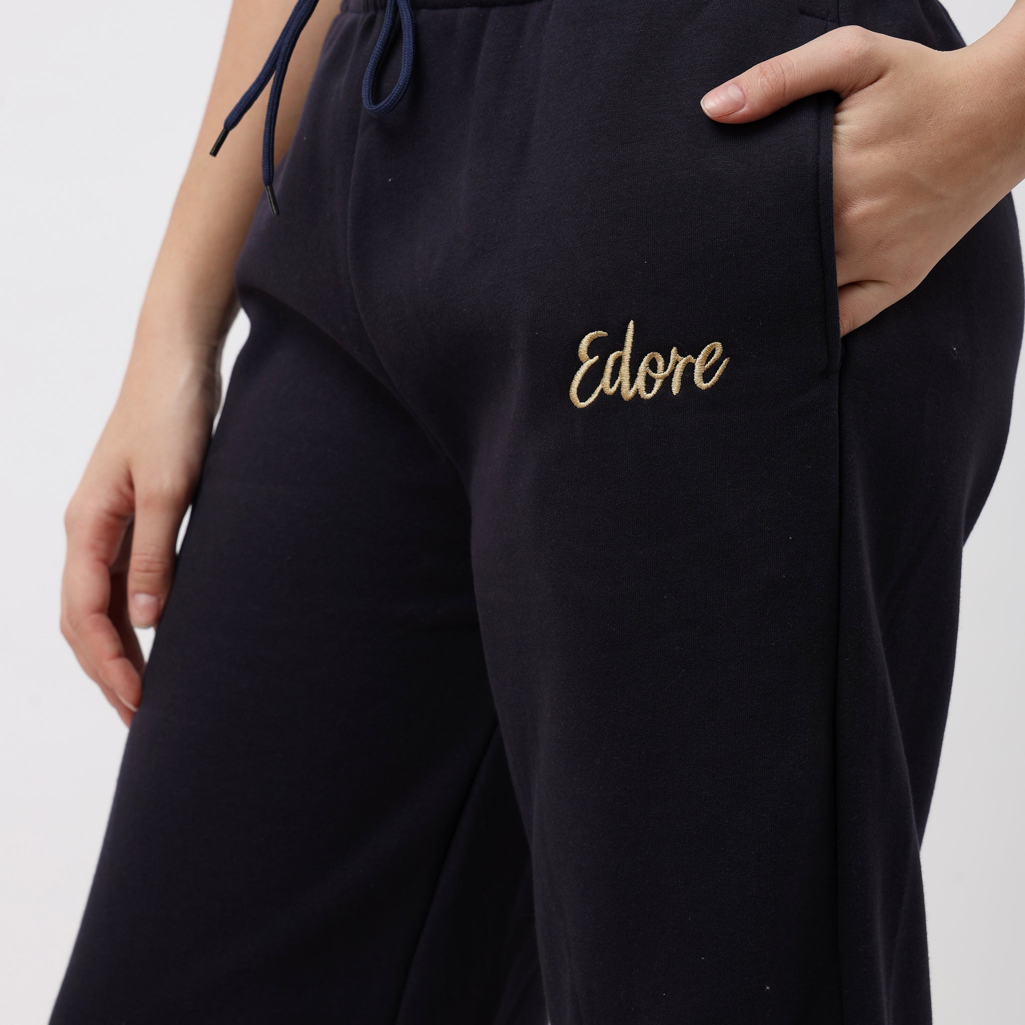 Kaia Navy Blue Relaxed Fit Pyjama