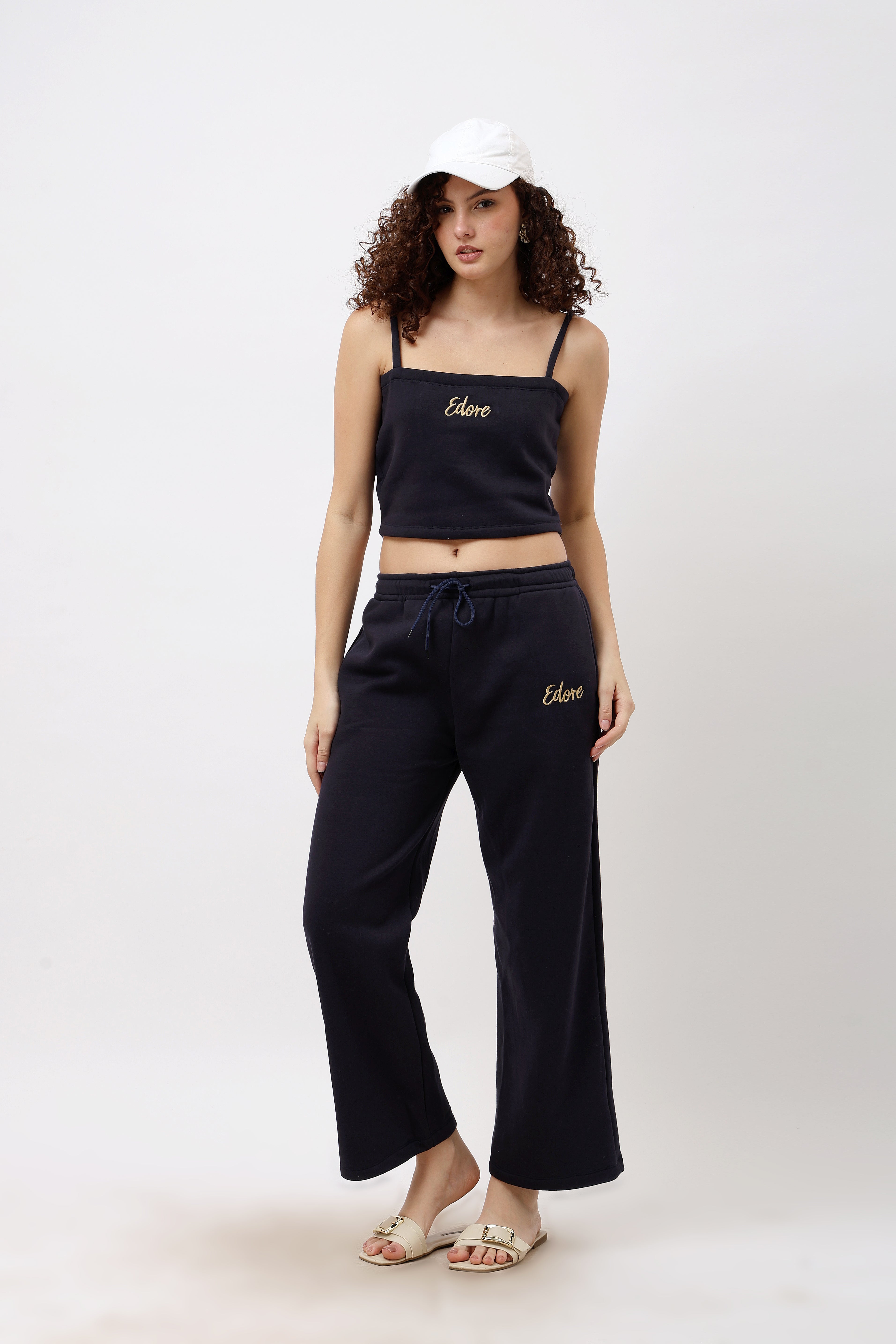 Kaia Navy Blue Relaxed Fit Pyjama