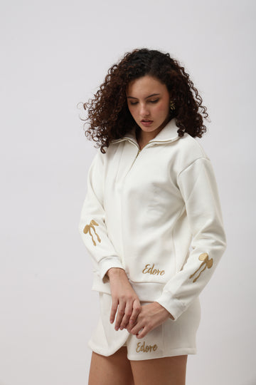 Elva Off White Sweatshirt