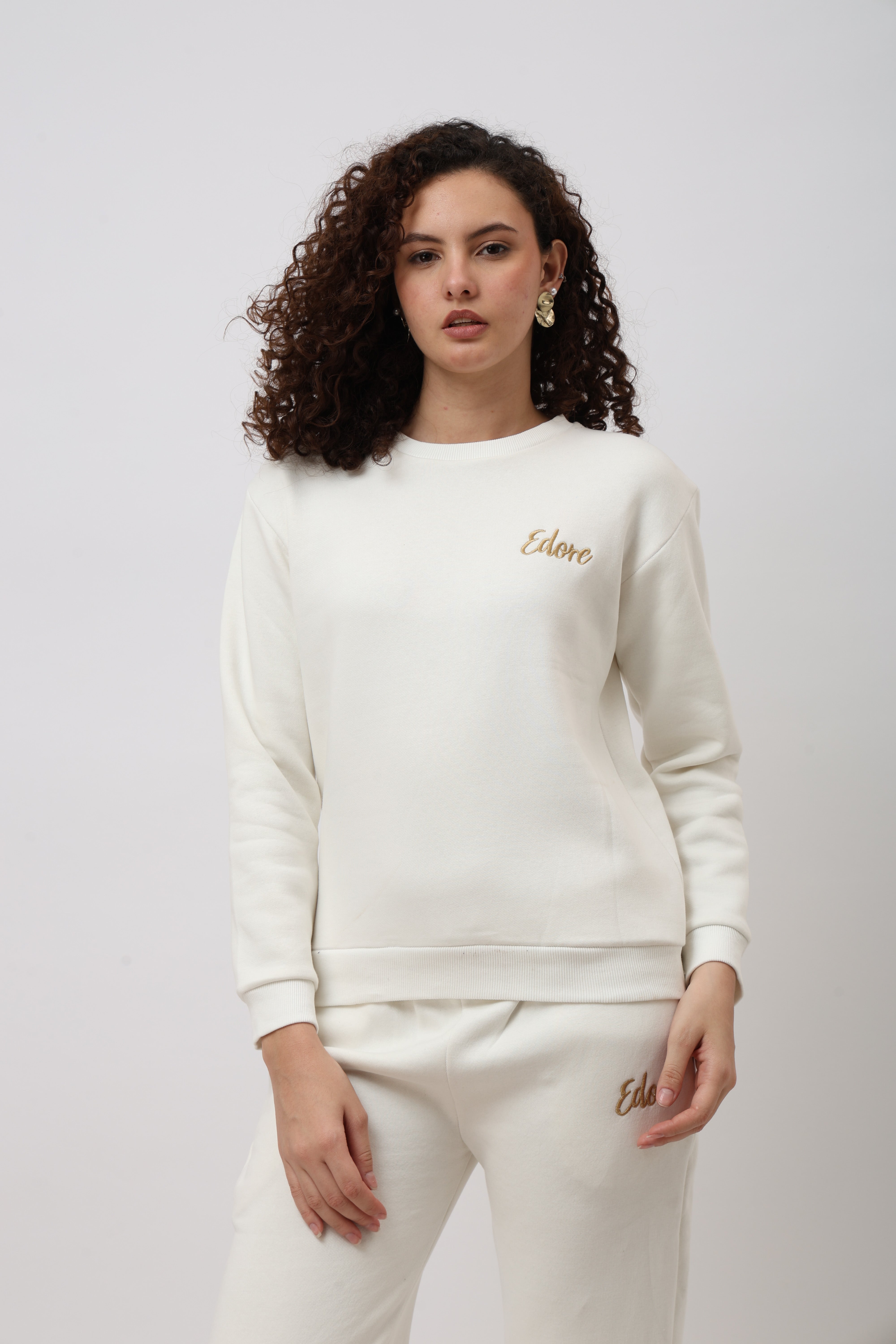 Eron Unisex Off White Sweatshirt