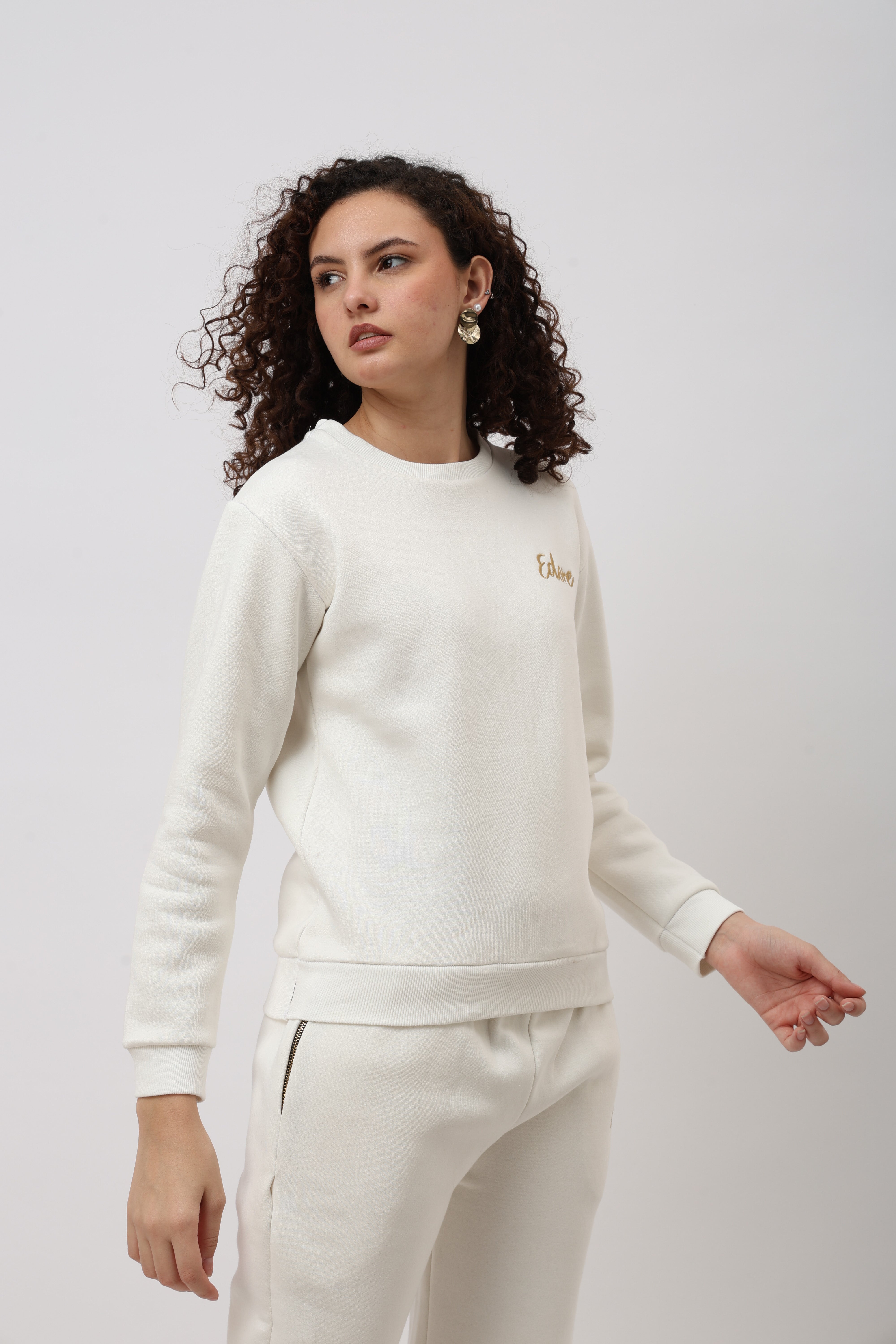 Eron Unisex Off White Sweatshirt