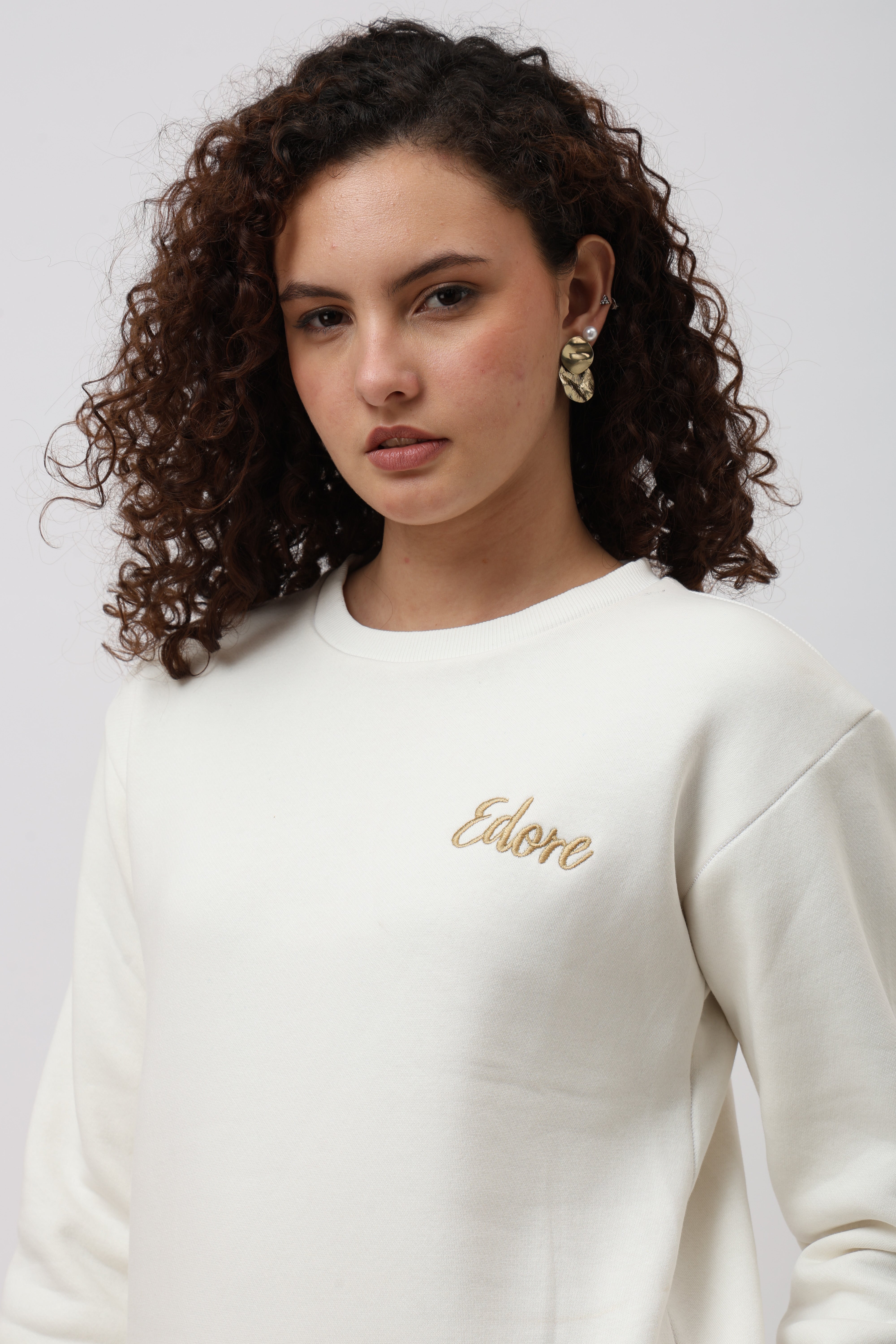 Eron Unisex Off White Sweatshirt