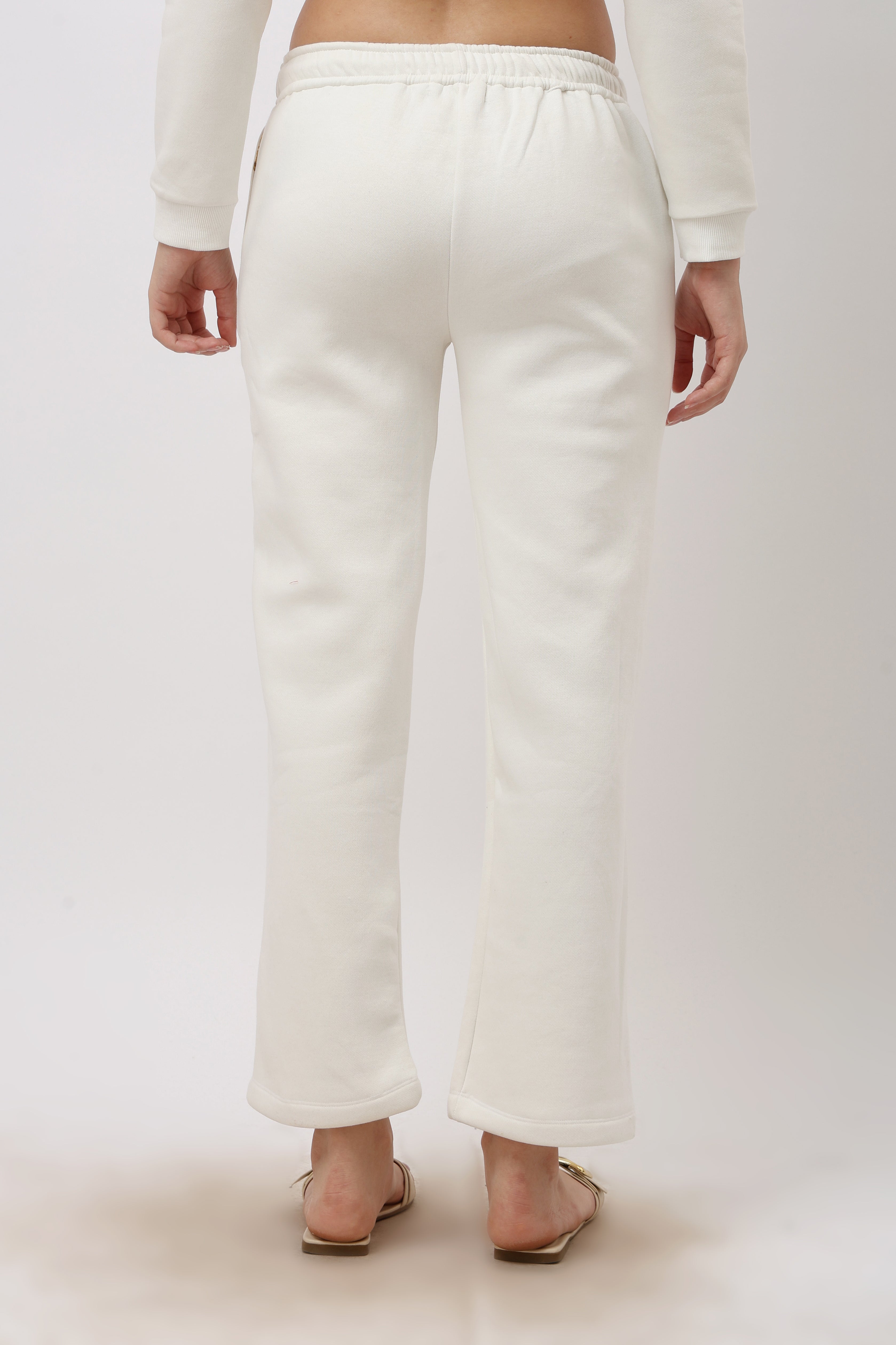 Cora Off White Straight Fit Pyjama