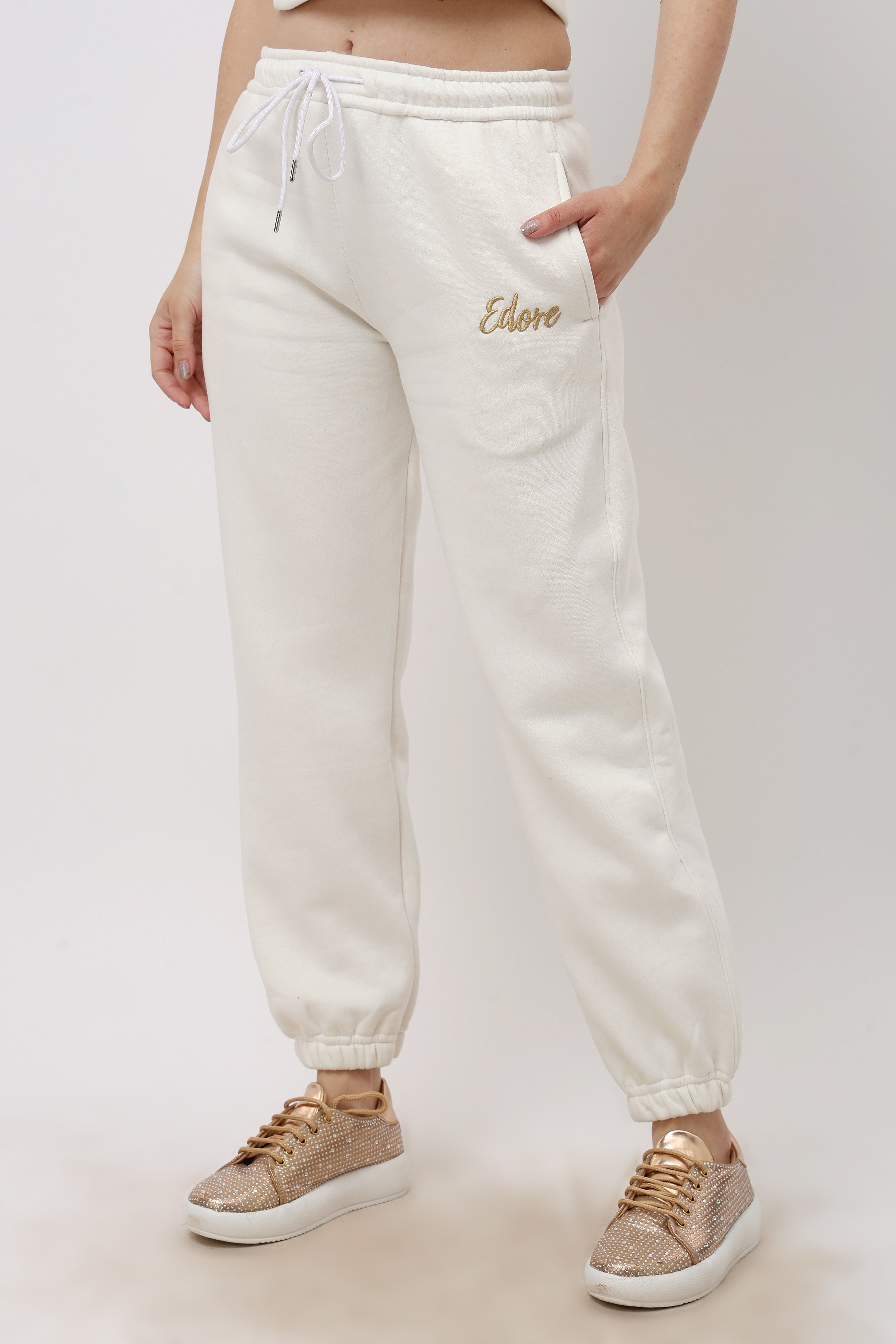 Halo Unisex Off White Joggers