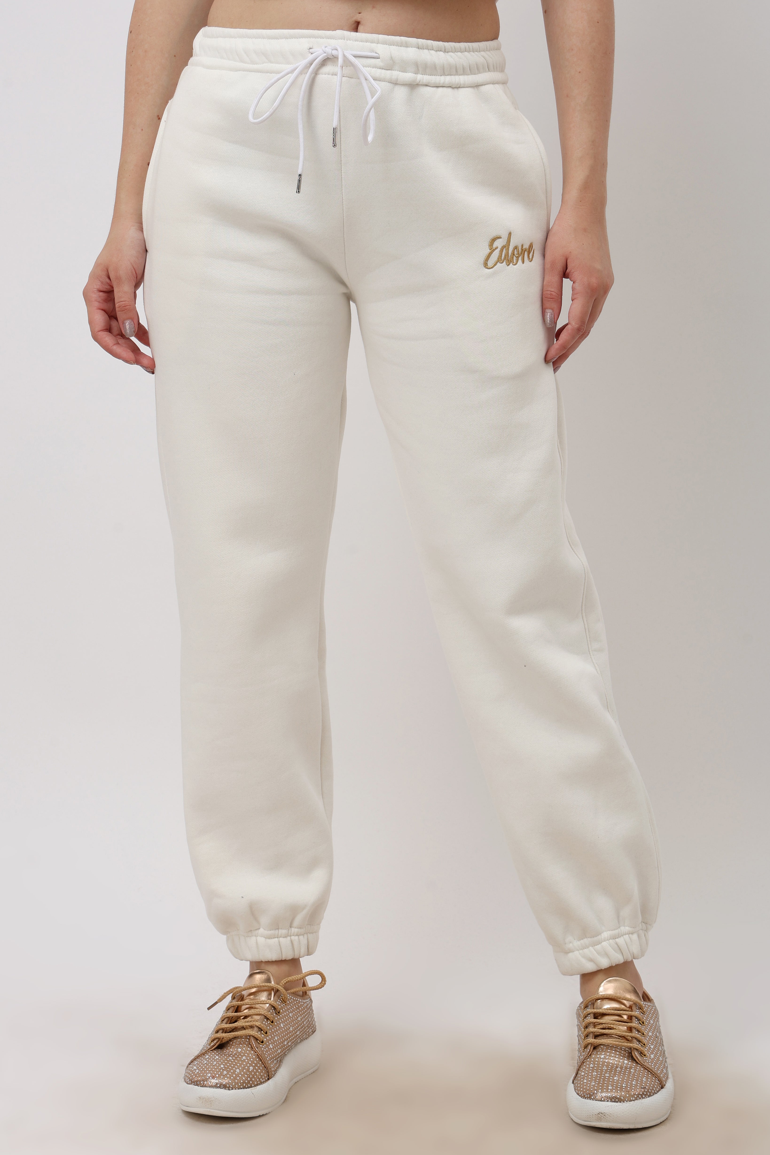 Halo Unisex Off White Joggers