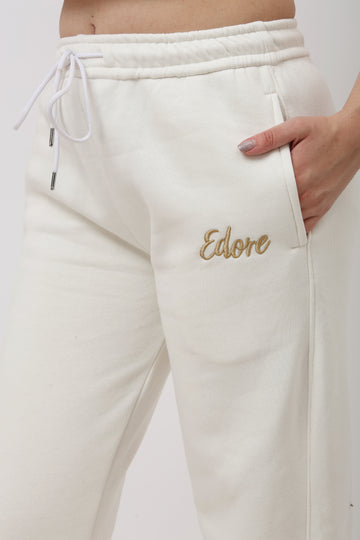 Halo Unisex Off White Joggers