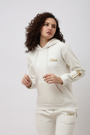 Rhea Off White Bow Hoodie