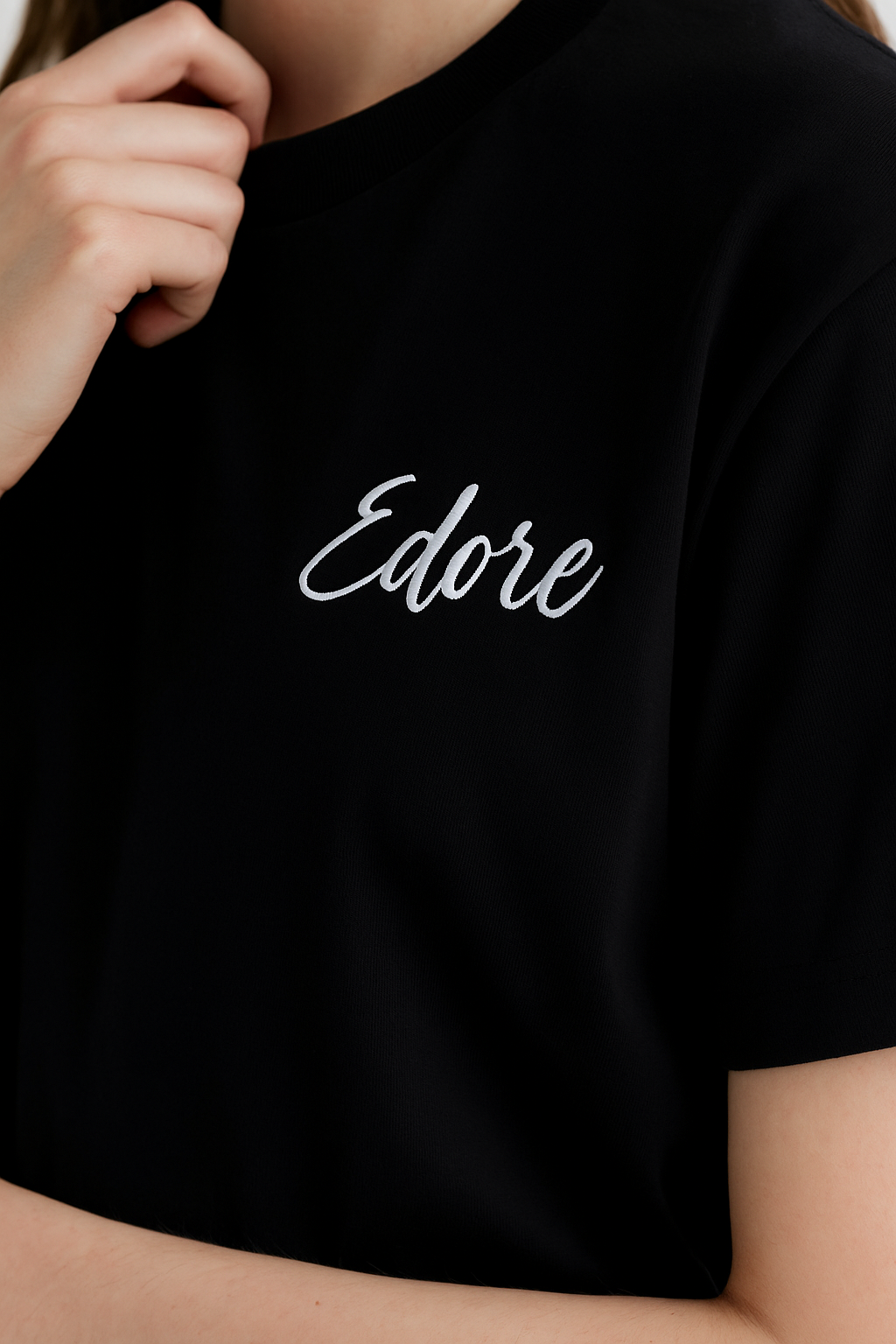 Black Noir Signature Unisex Tee by Edore