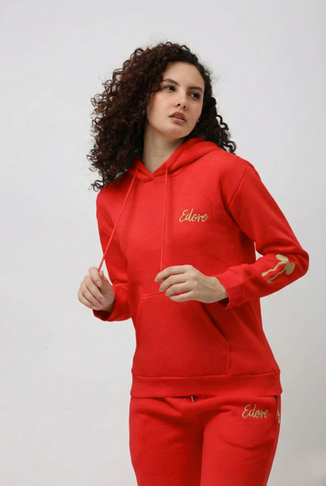 Rhea Red Bow Hoodie